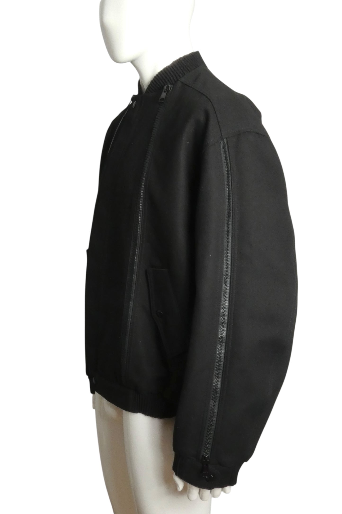 2022 NWT Metamorfosi Black Cotton Twill Coat, Size Large