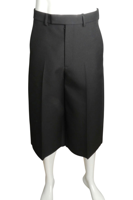 GUCCI- NWT 2024 Black Gaberdine Wide Leg Pants, Waist 30