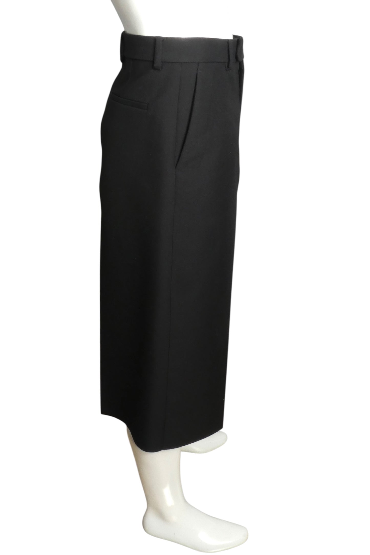 GUCCI- NWT 2024 Black Gaberdine Wide Leg Pants, Waist 30