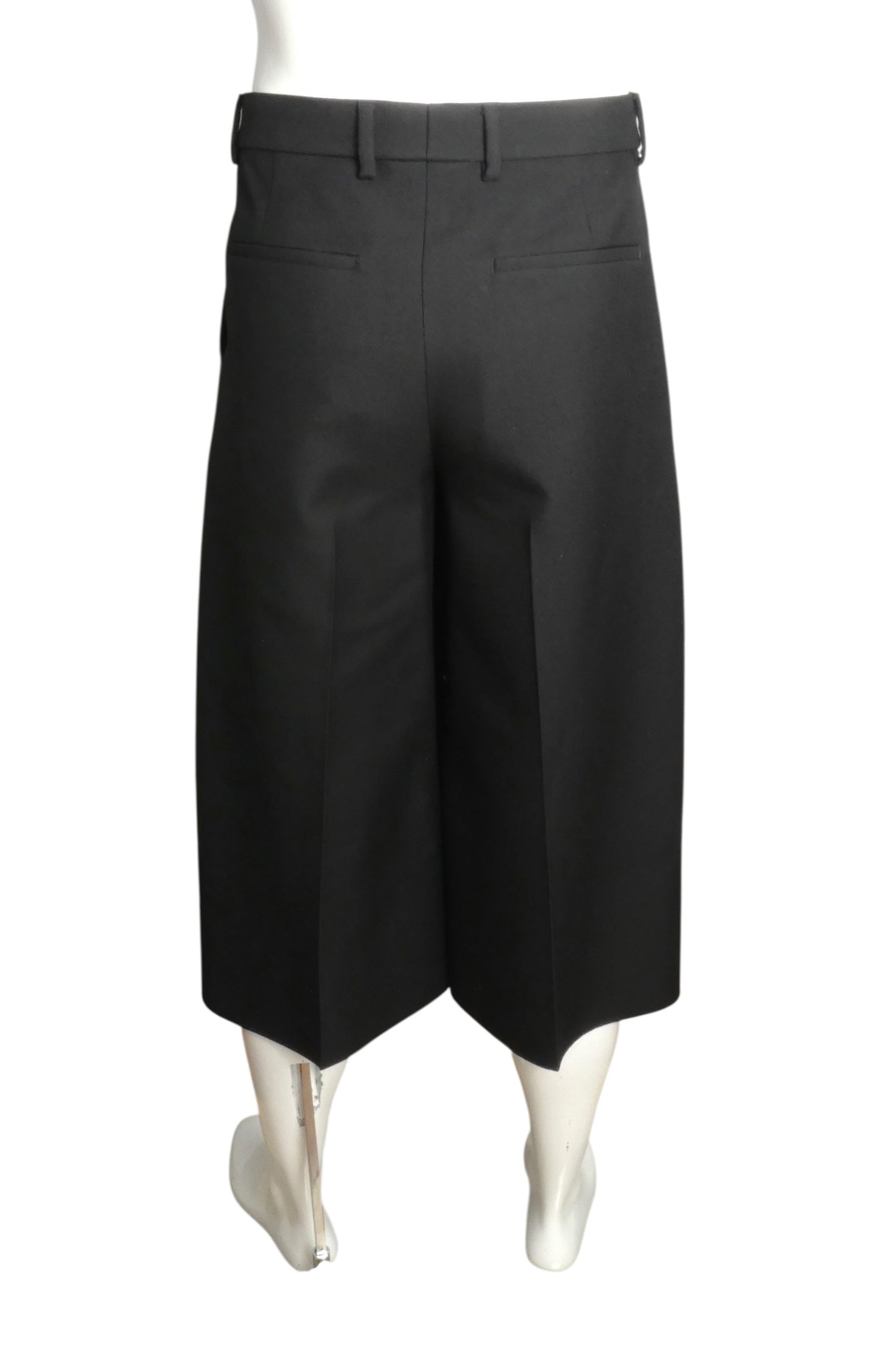 GUCCI- NWT 2024 Black Gaberdine Wide Leg Pants, Waist 30