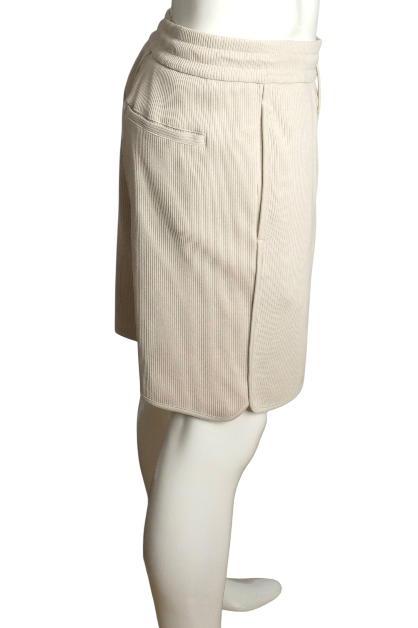 EMPORIO ARMANI- NWT Beige Ribbed Knit Shorts, Size XL