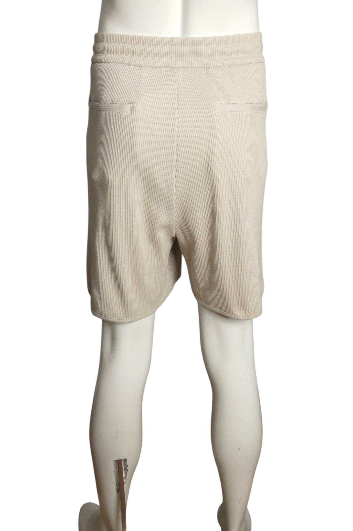 EMPORIO ARMANI- NWT Beige Ribbed Knit Shorts, Size XL