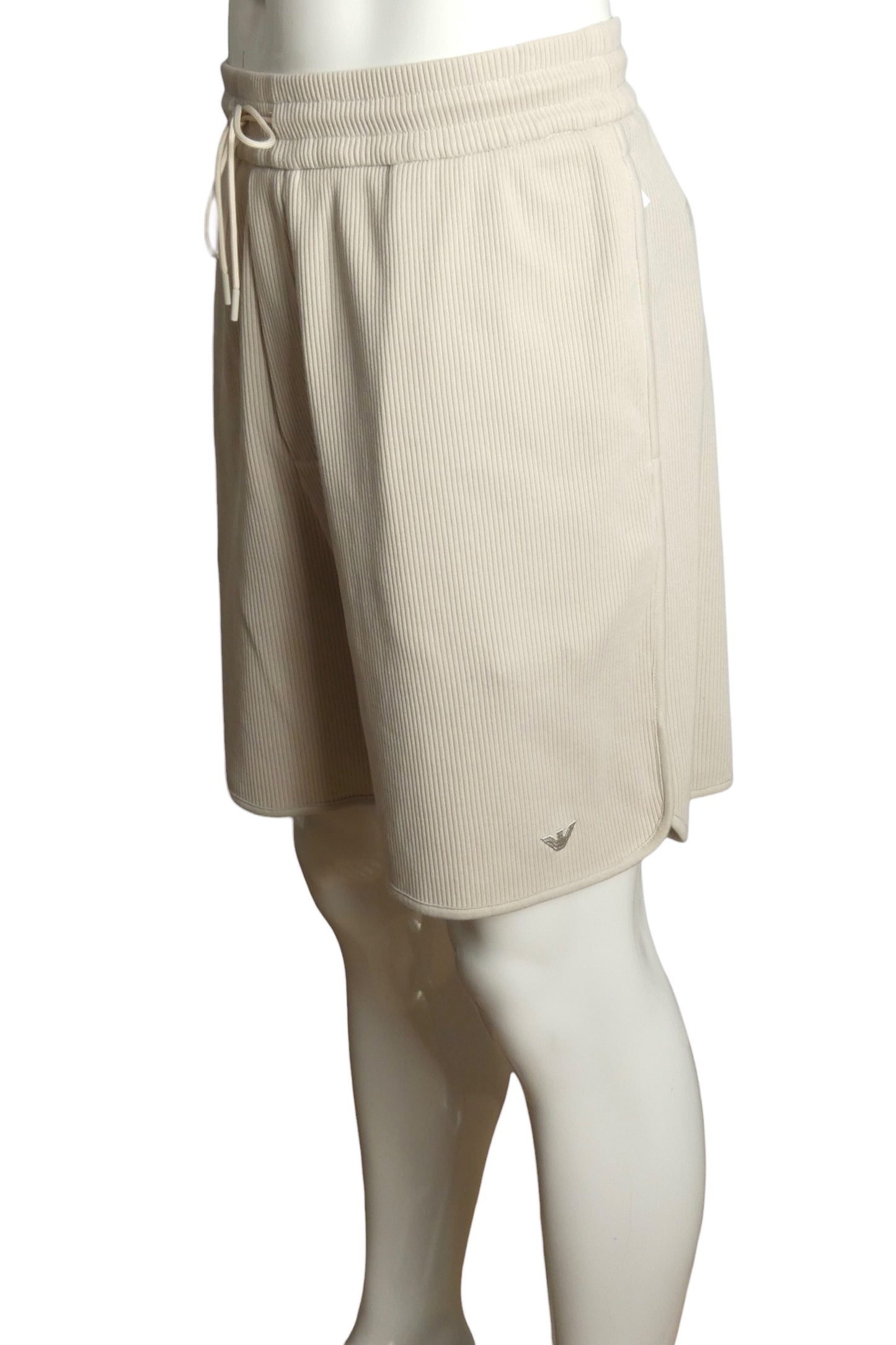 EMPORIO ARMANI- NWT Beige Ribbed Knit Shorts, Size XL
