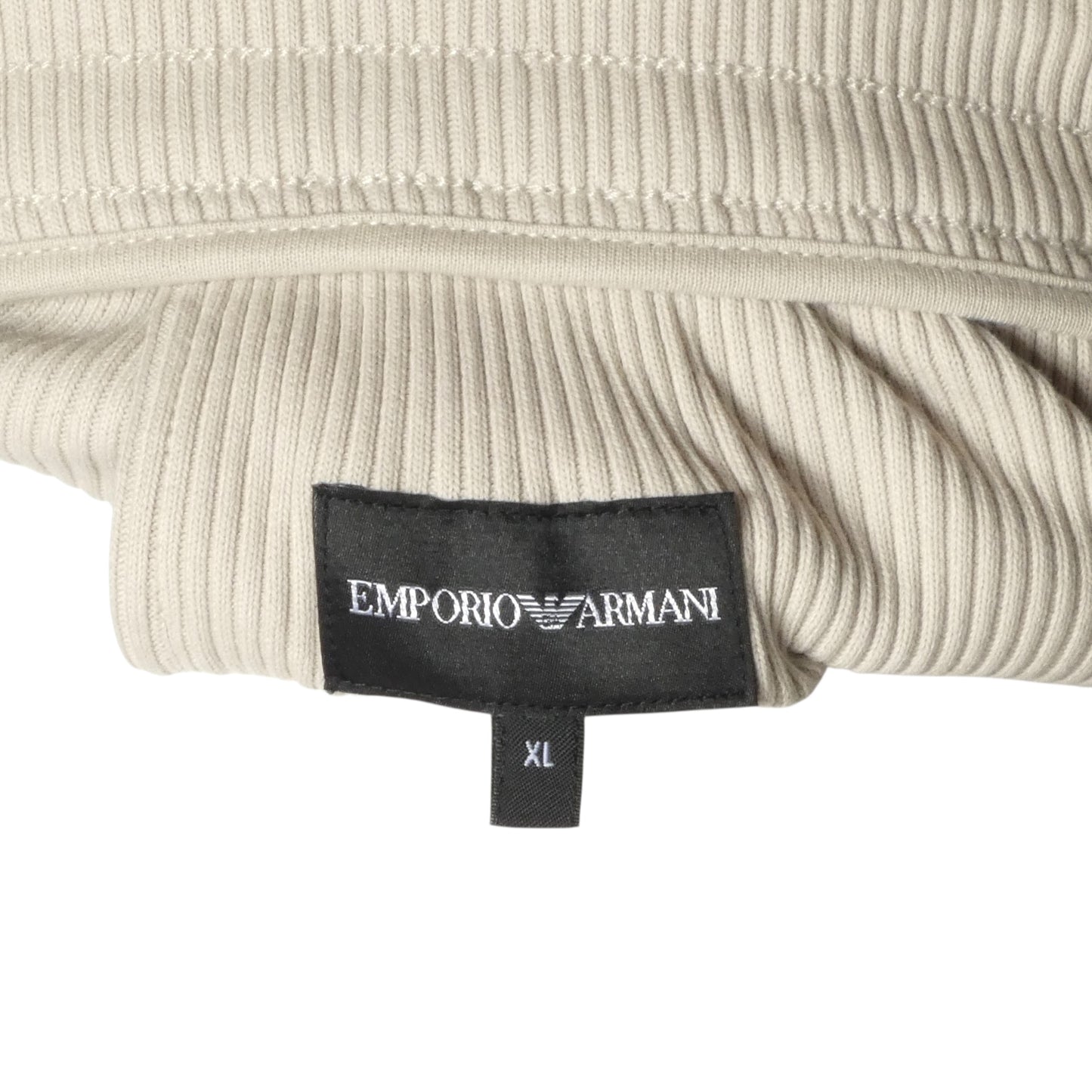 EMPORIO ARMANI- NWT Beige Ribbed Knit Shorts, Size XL