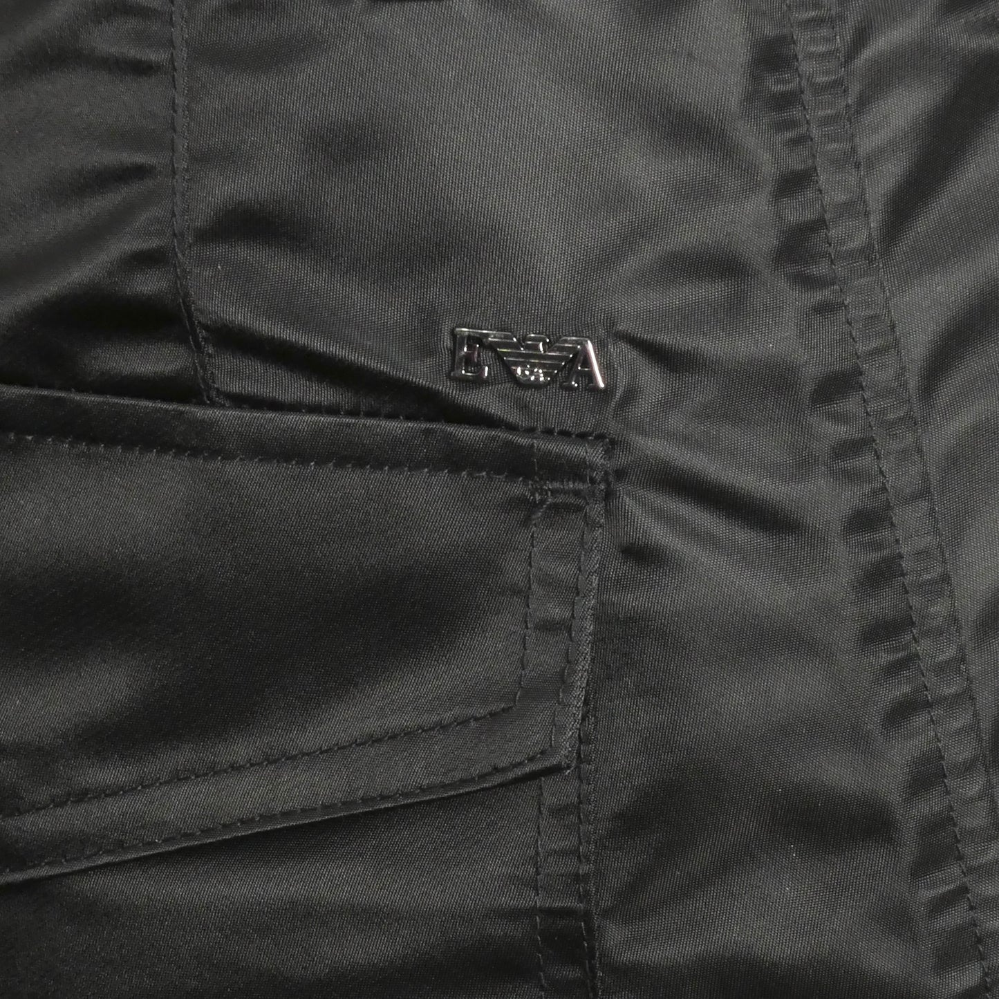 EMPORIO ARMANI- NWT Black Sateen Bermuda Shorts, Multiple Sizes Available