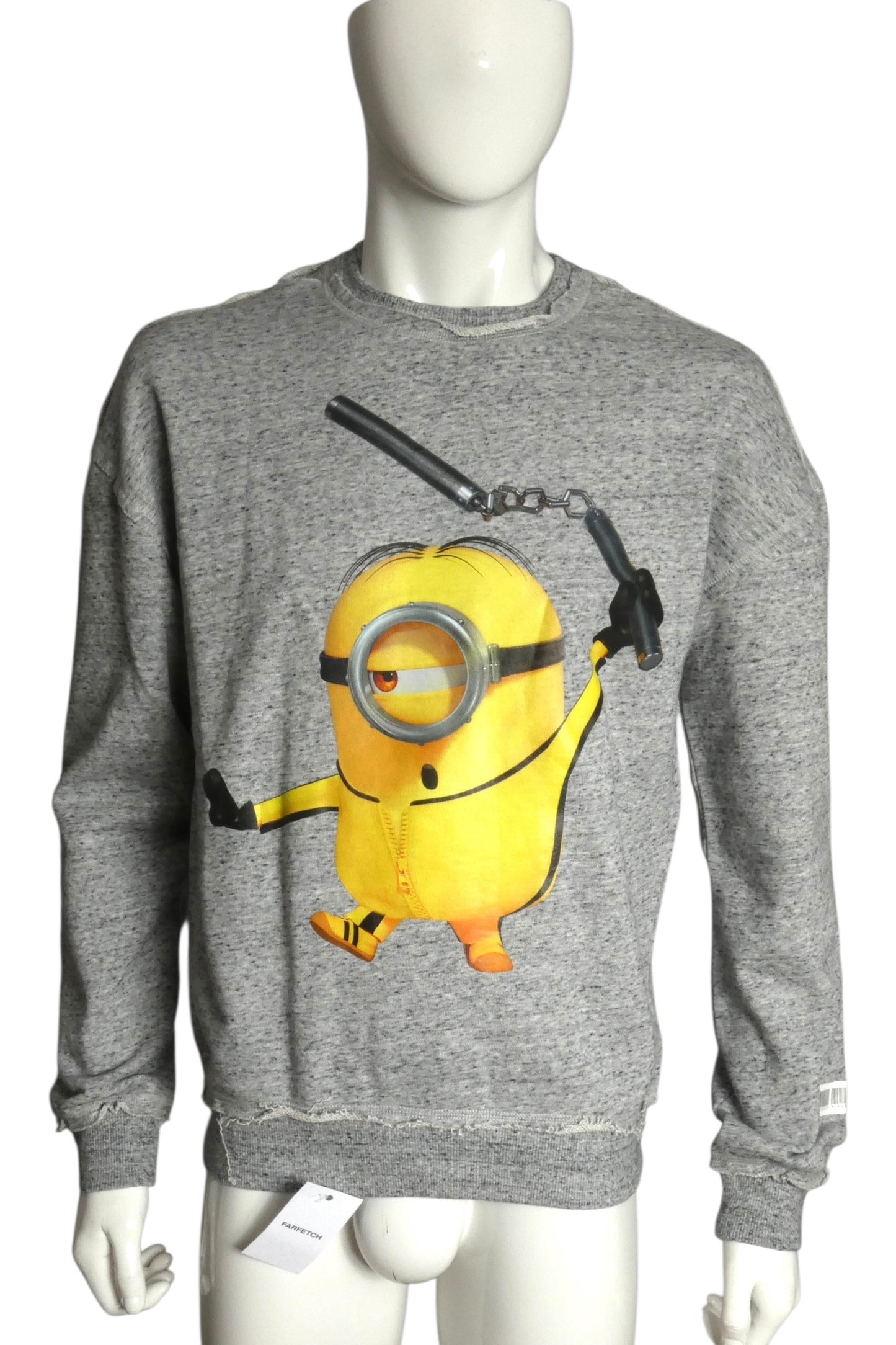 MINIONS X MOSTLY HEARD RARELY SEEN- Minions Screen Print Sweatshirt, Size Medium