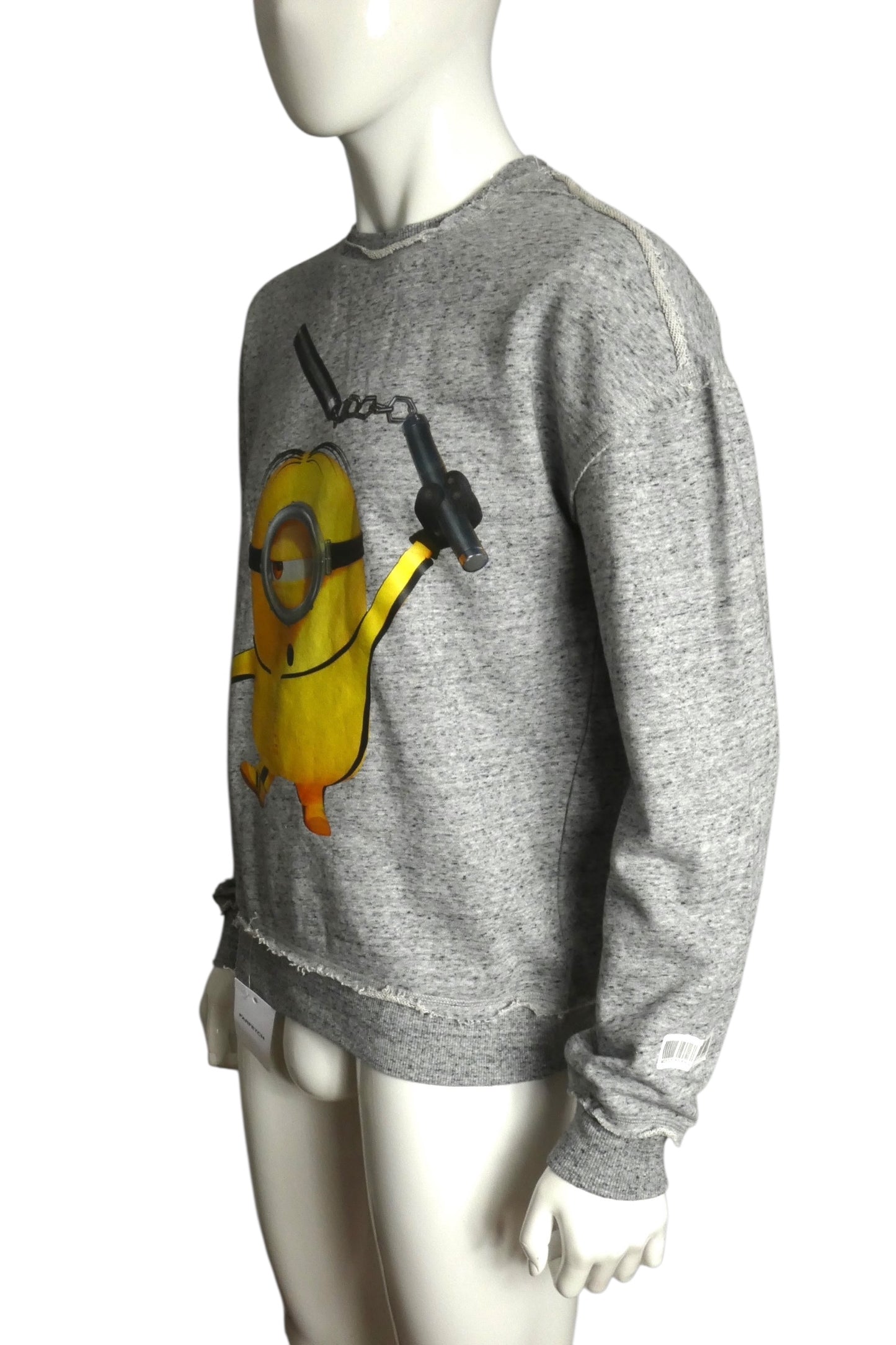 MINIONS X MOSTLY HEARD RARELY SEEN- Minions Screen Print Sweatshirt, Size Medium