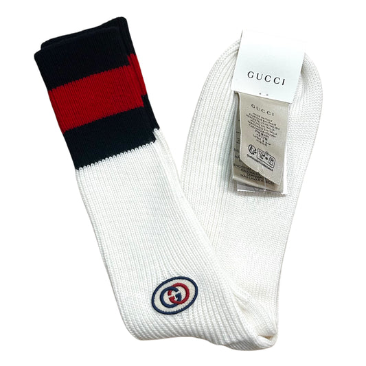 GUCCI - NWT 2023 Logo Patch Wool Socks, Size-Large
