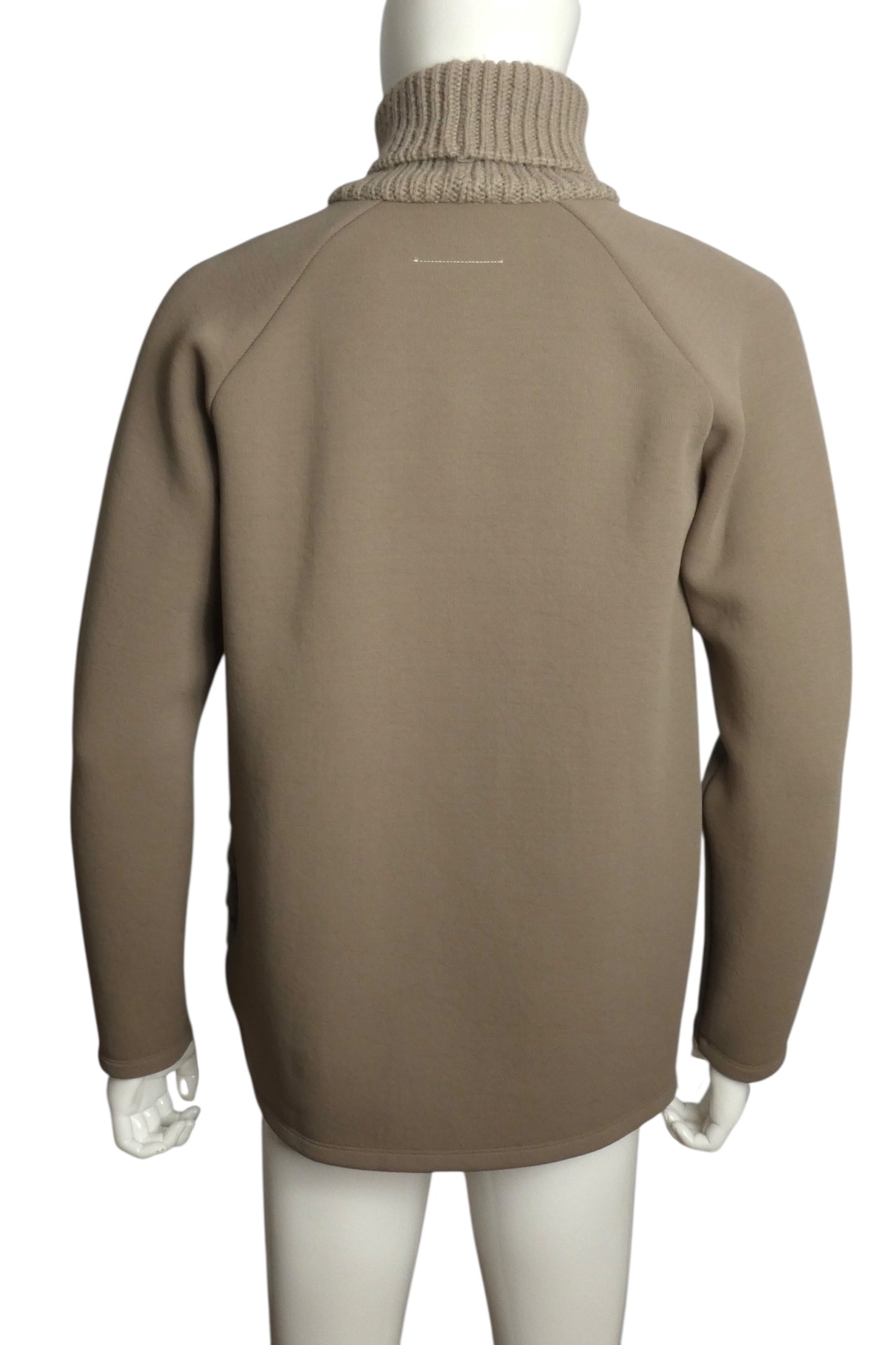 MM6 MARGIELA- NWT Taupe Fabric Block Turtleneck Sweater, Size Medium