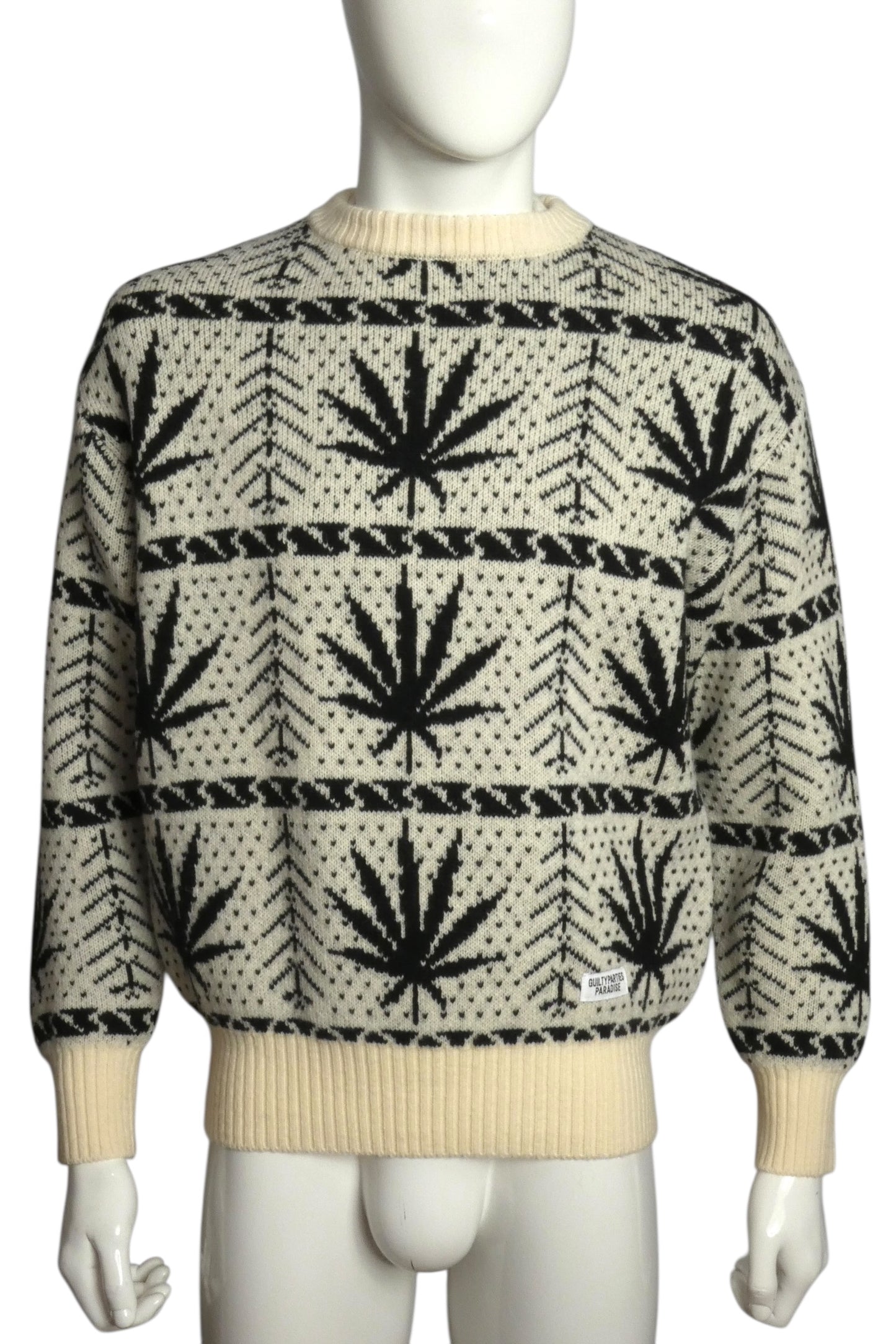 WACKO MARIA- NWT 2024 Graphic Print Wool Sweater, Size Small