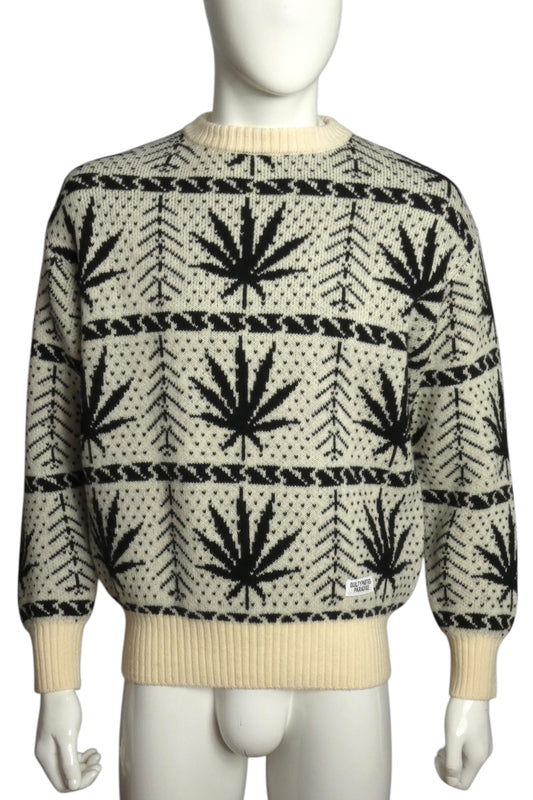 WACKO MARIA- NWT 2024 Graphic Print Wool Sweater, Size Small