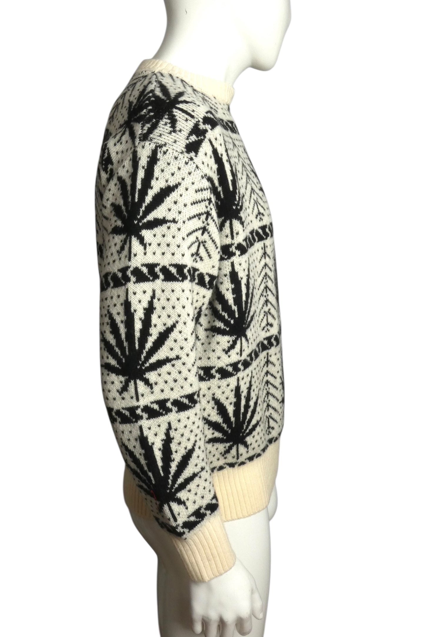 WACKO MARIA- NWT 2024 Graphic Print Wool Sweater, Size Small