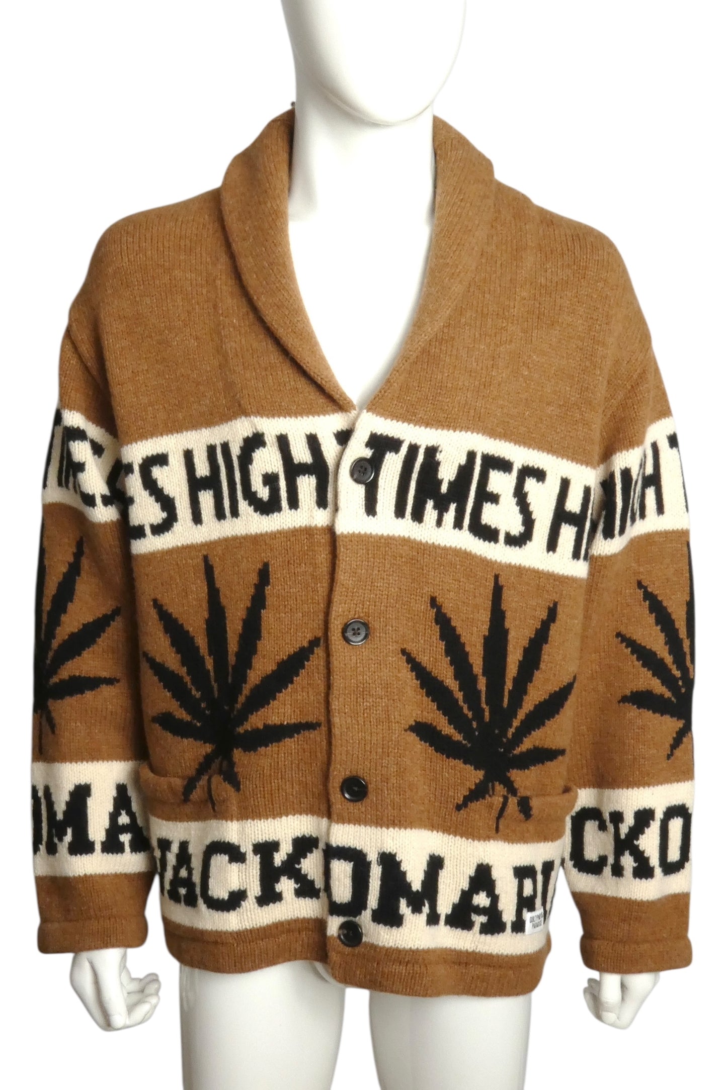 WACKO MARIA- NWT 2024 Wool High Times Cardigan Sweater, Size Large