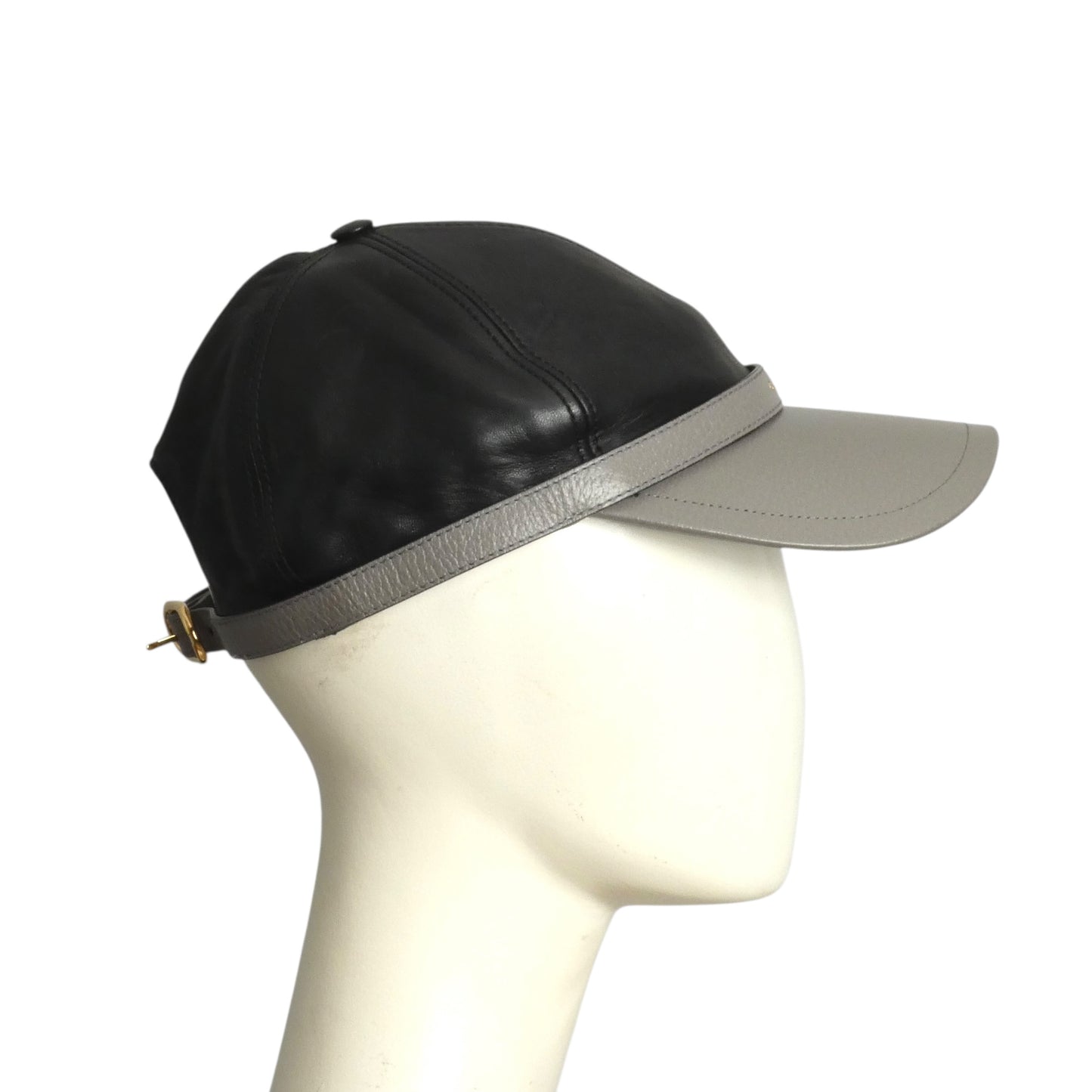 GUCCI- NWT 2023 Leather Baseball Cap, Size-Medium