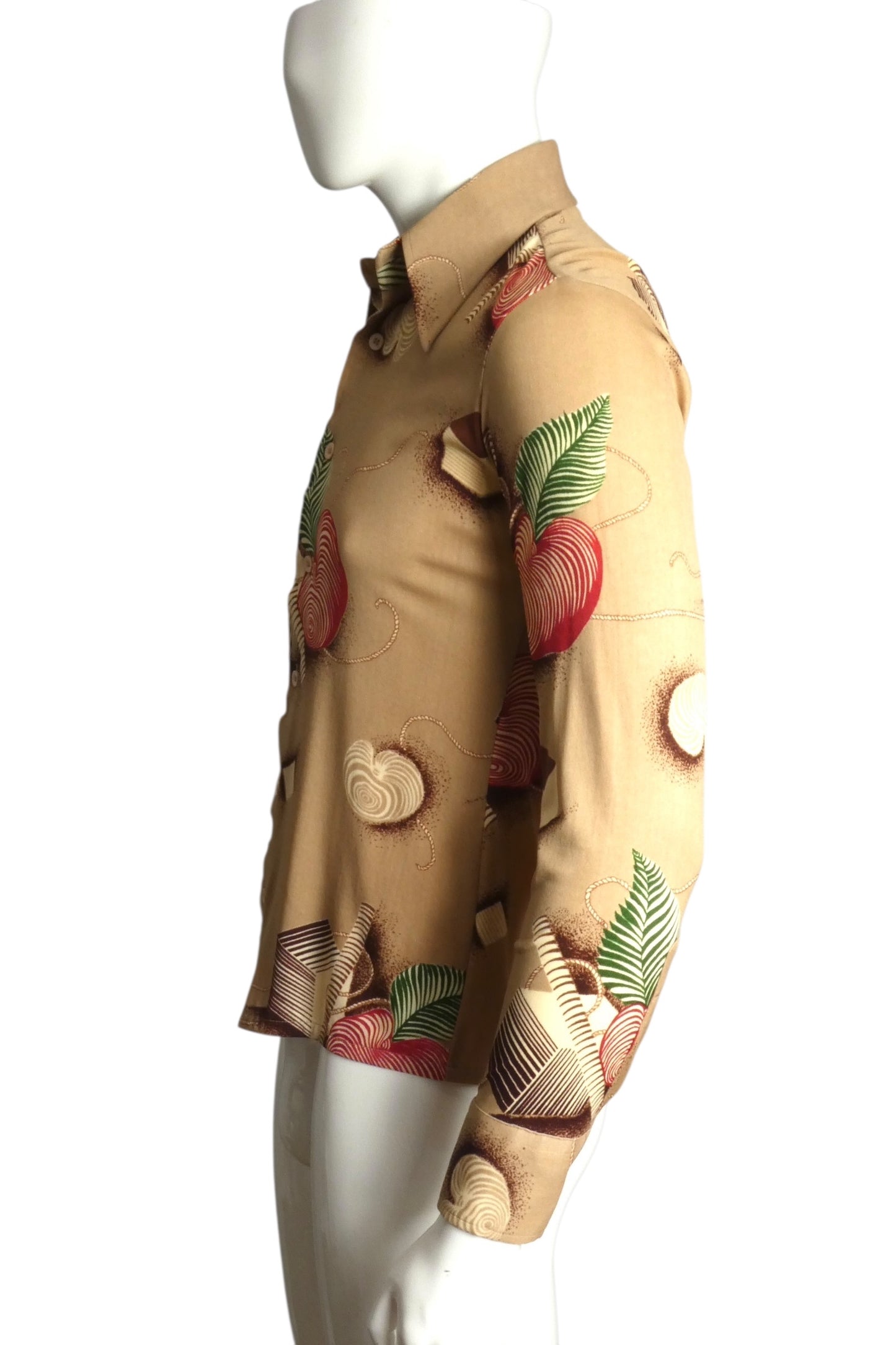 1970s Multi Color L/S Disco Shirt, Size Medium