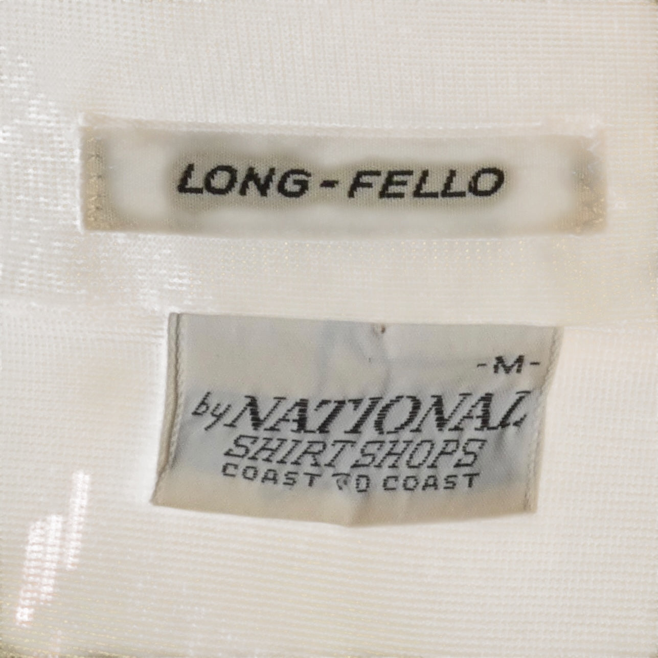 1970s Tan Polyester Knit L/S Shirt, Size Medium