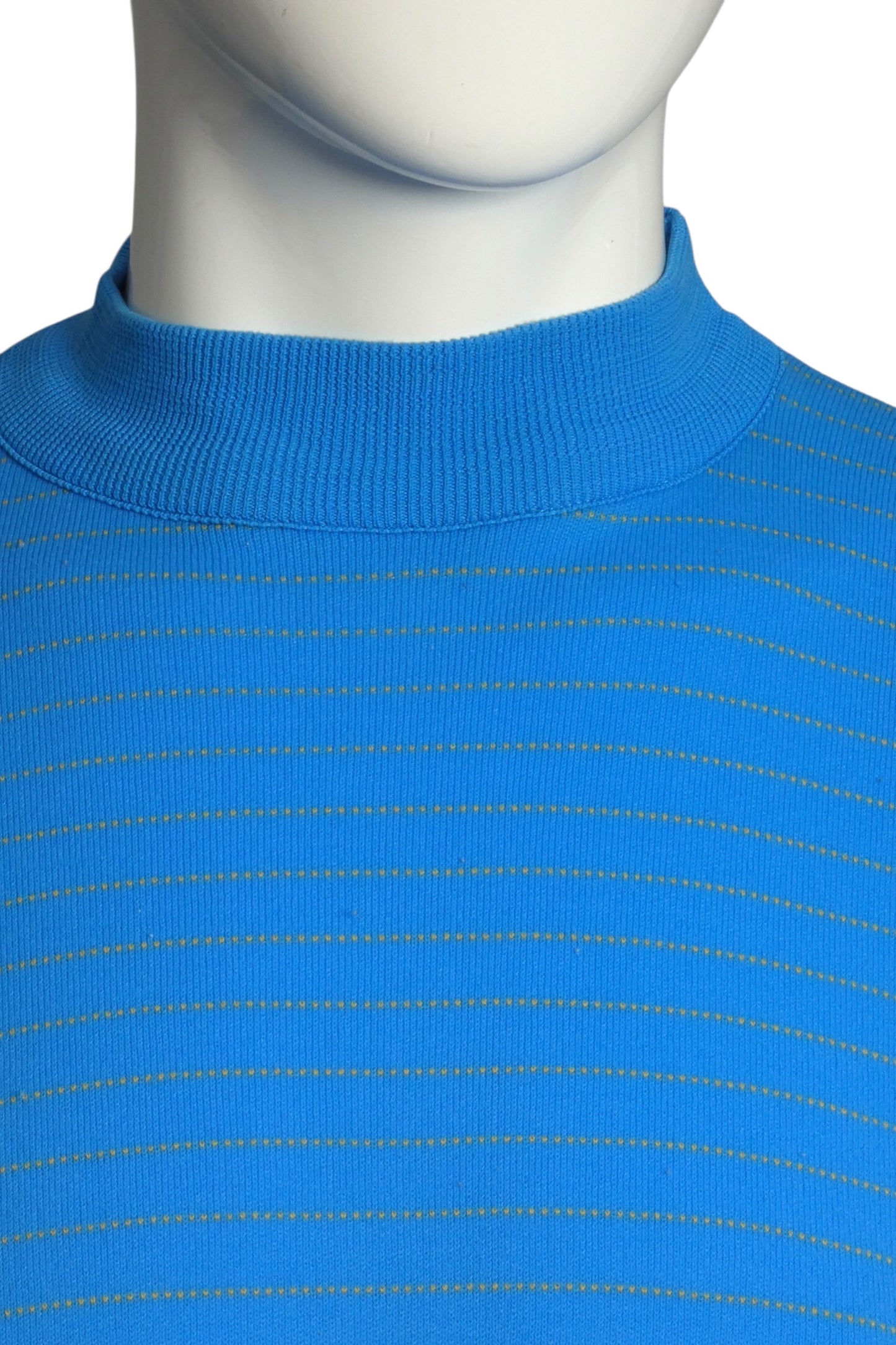 1960s Blue Stripe S/S Shirt, Size Large