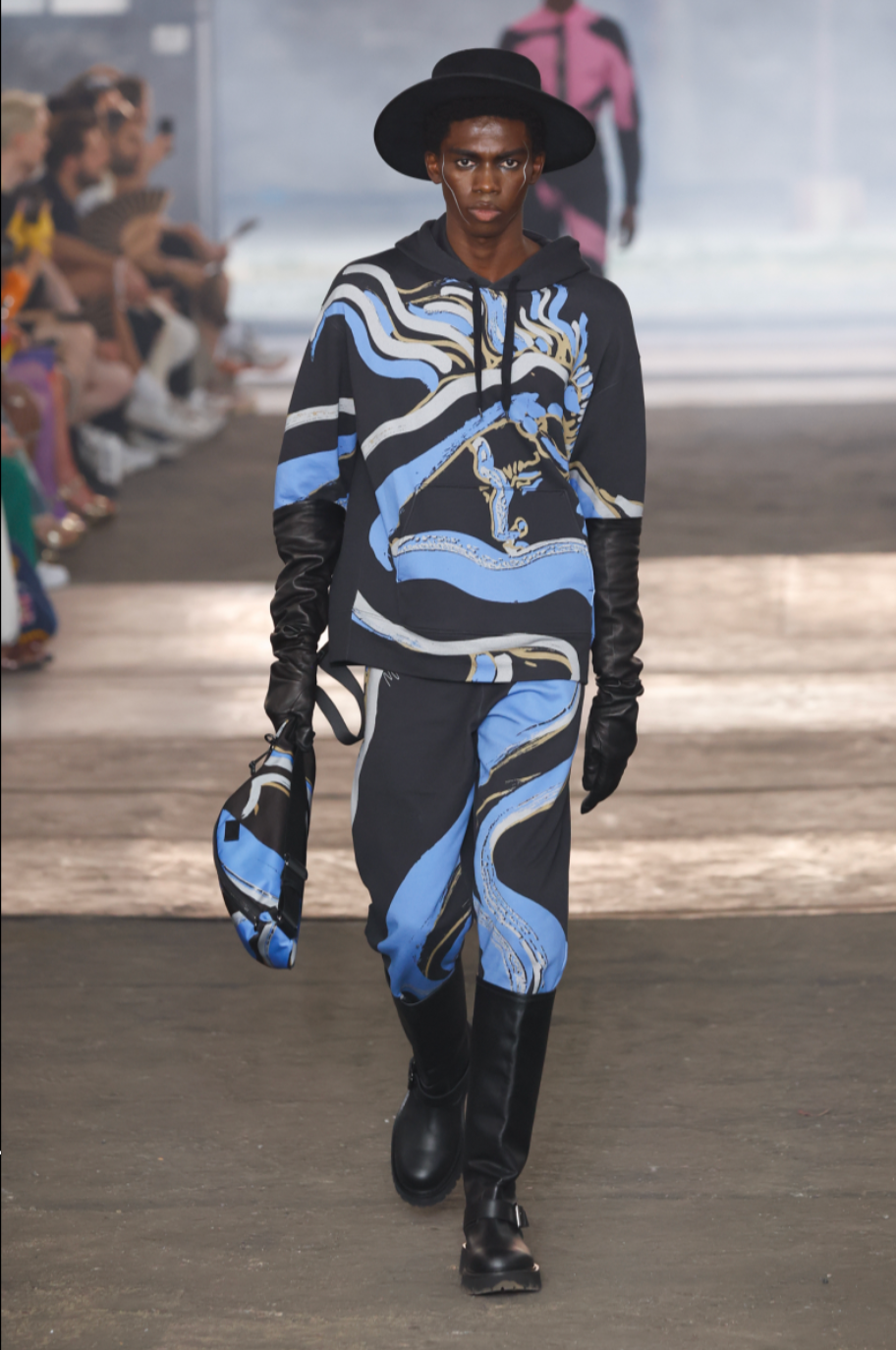 MOSCHINO COUTURE- NWT 2023 Printed Cotton Joggers, Size 2XL