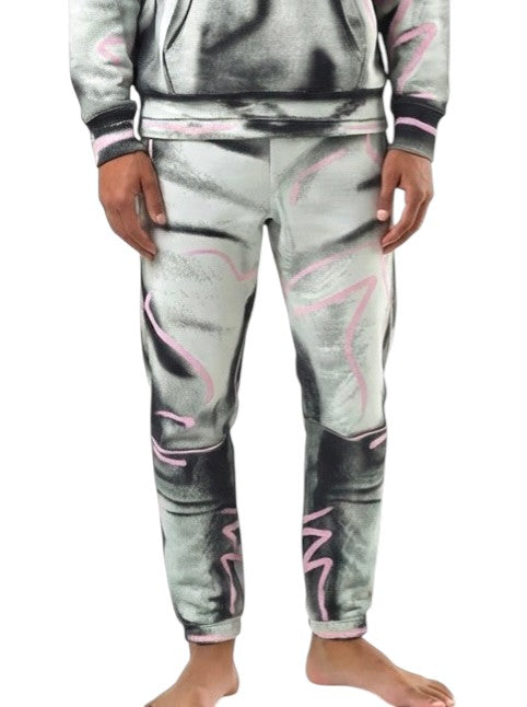 2023 NWT Printed Cotton Knit Joggers, Size 2XL