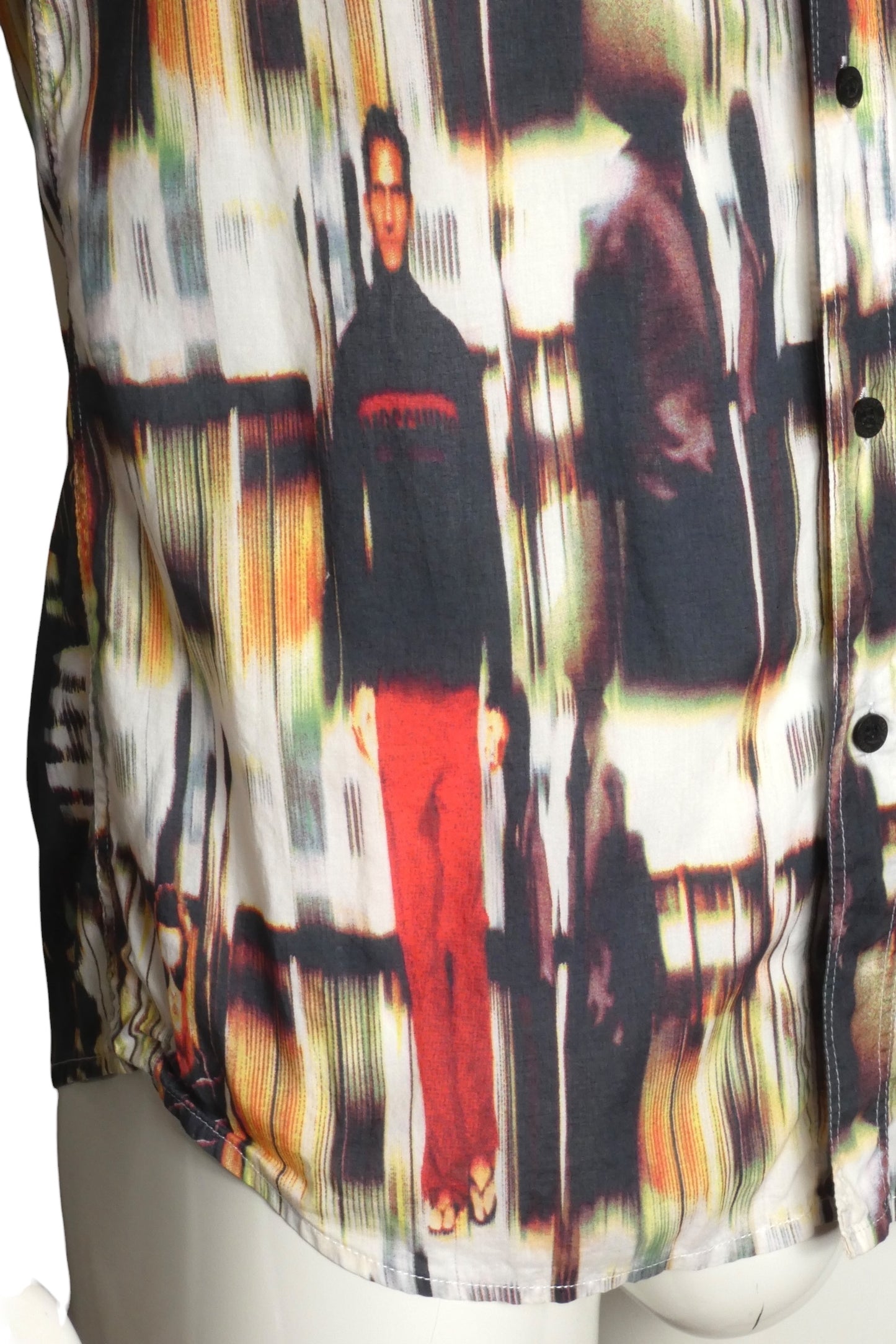 MOSCHINO JEANS- Runway Print L/S Shirt, Size Large