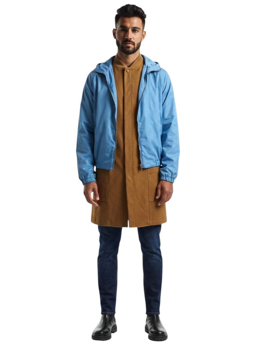 Twill & Satin Coat, Size Large