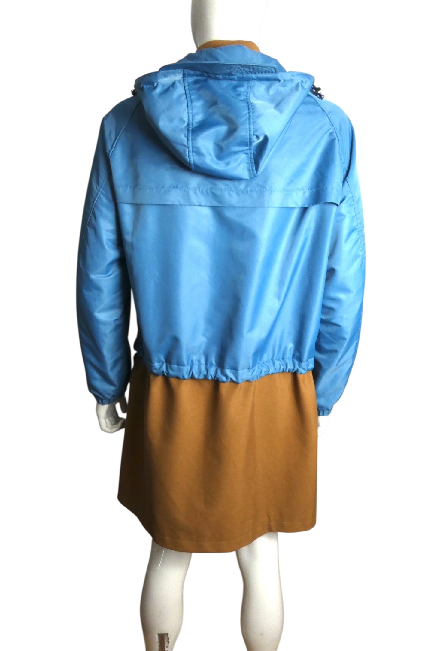 MOSCHINO COUTURE- Twill & Satin Layered Coat, Size Large