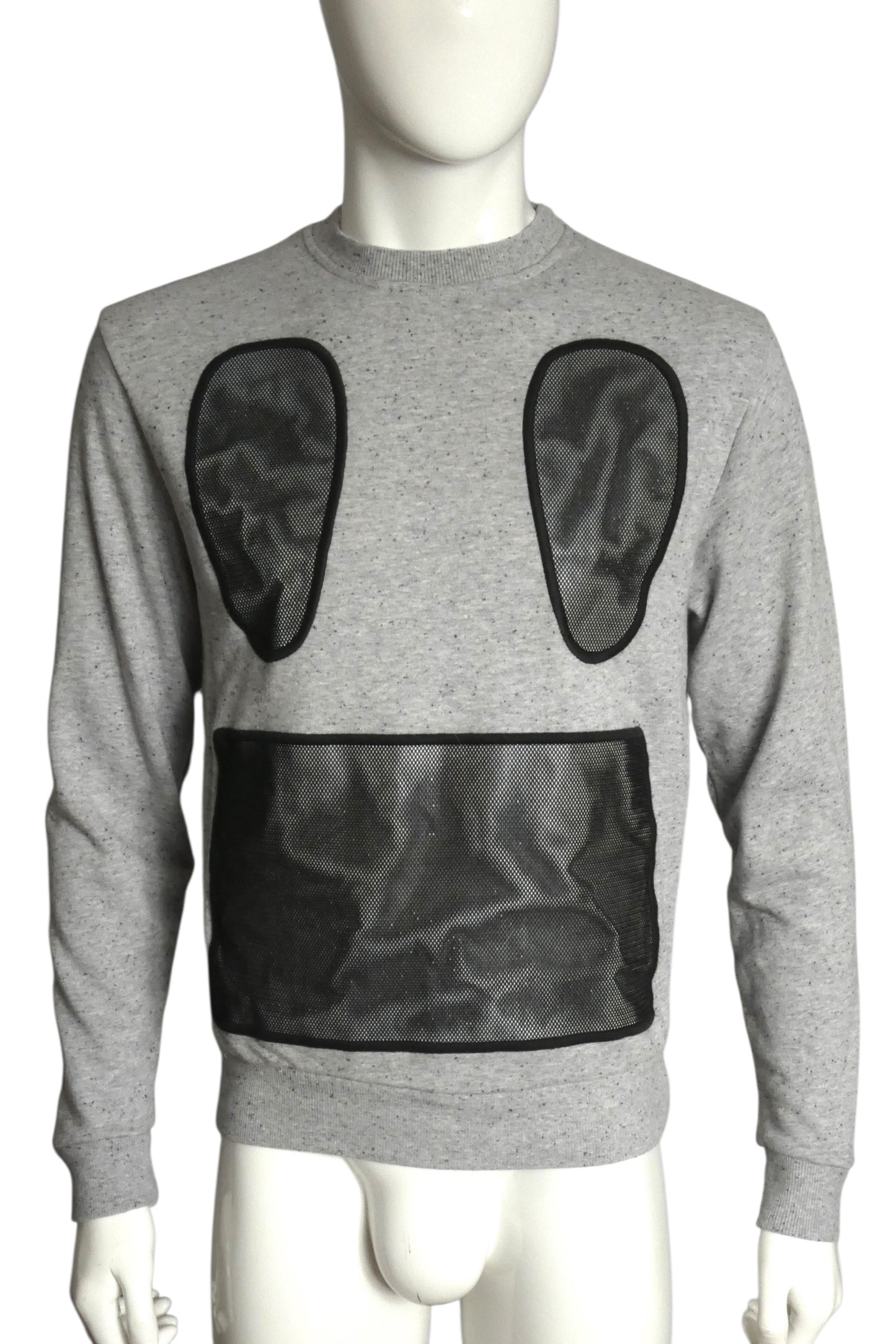 MOSTLY HEARD RARELY SEEN- Grey Cotton & Mesh Sweatshirt, Size Small