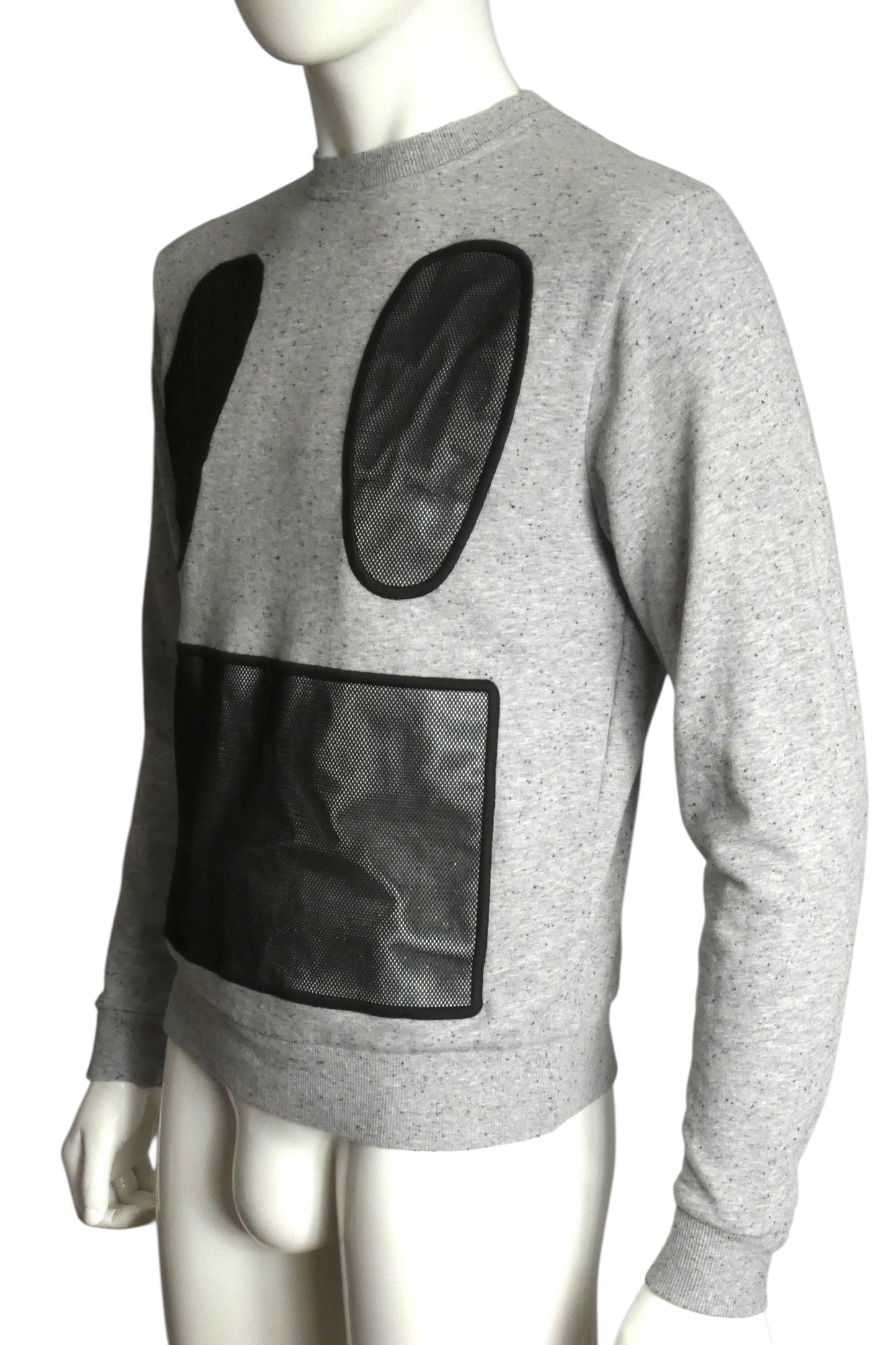 MOSTLY HEARD RARELY SEEN- Grey Cotton & Mesh Sweatshirt, Size Small