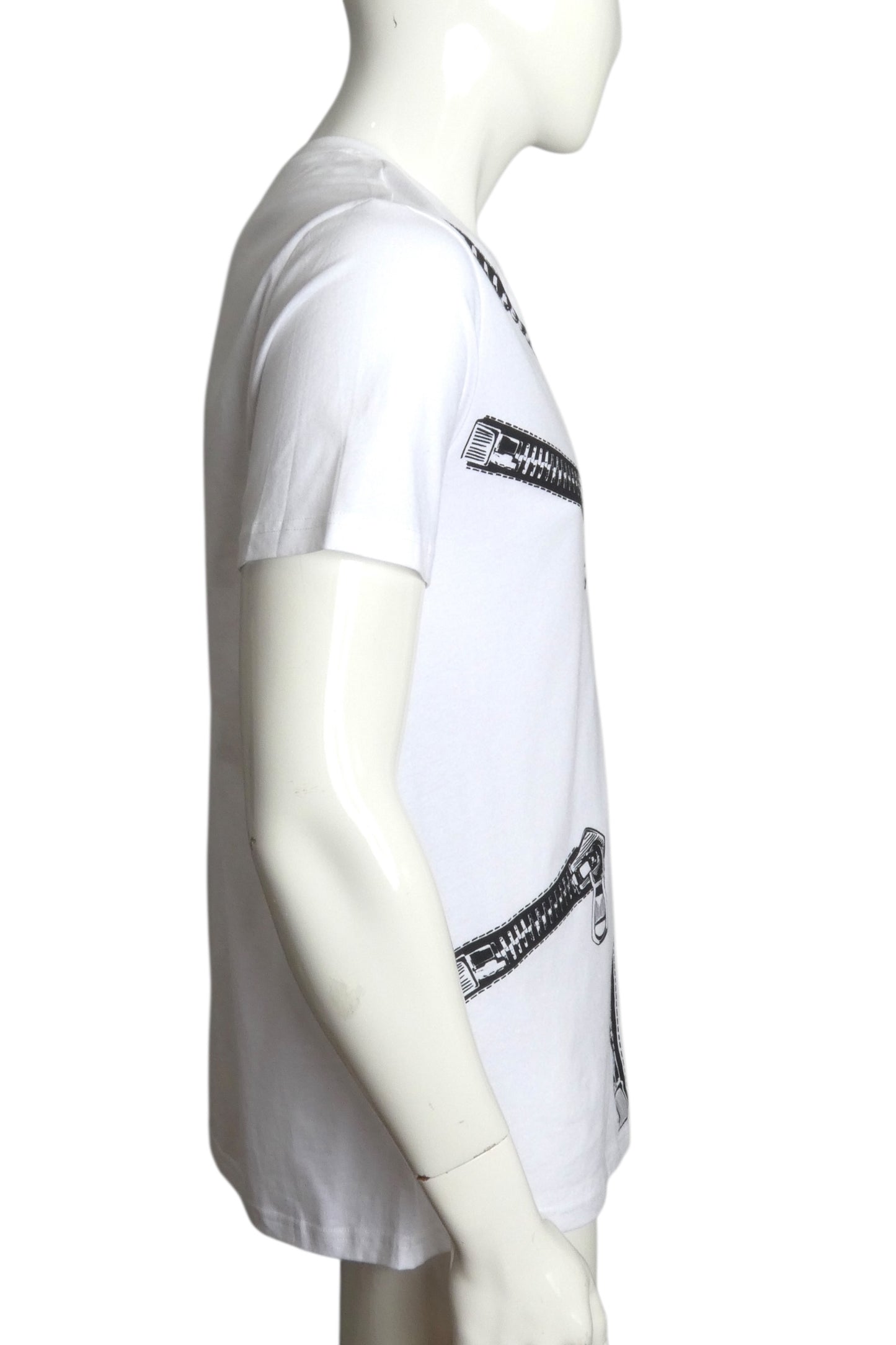 MOSCHINO COUTURE- NWT 2020 Graphic Print Zipper T-Shirt, Size Medium