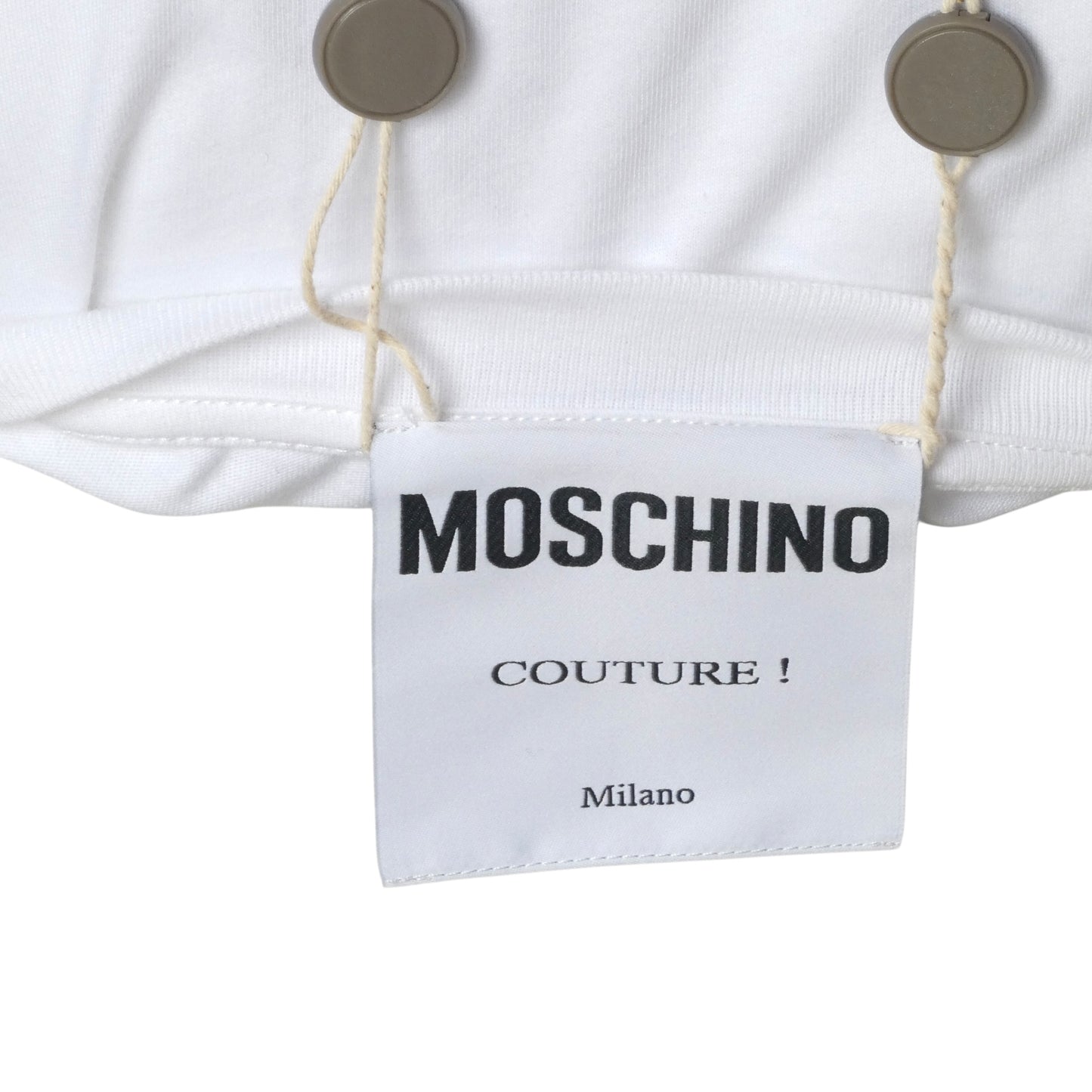 MOSCHINO COUTURE- NWT 2020 Graphic Print Zipper T-Shirt, Size Medium