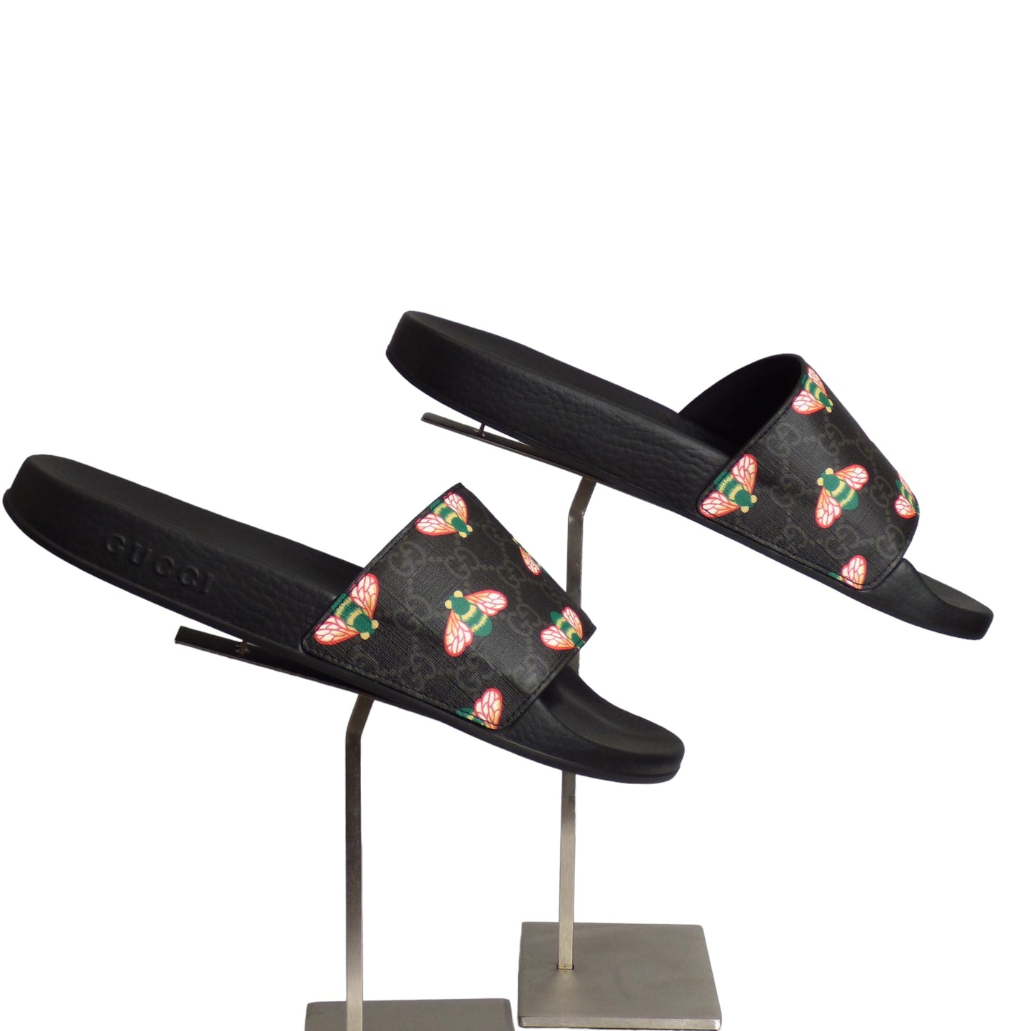 GUCCI- NIB Supreme H2O Bee Multi Black Sandal, Multiple Sizes Available