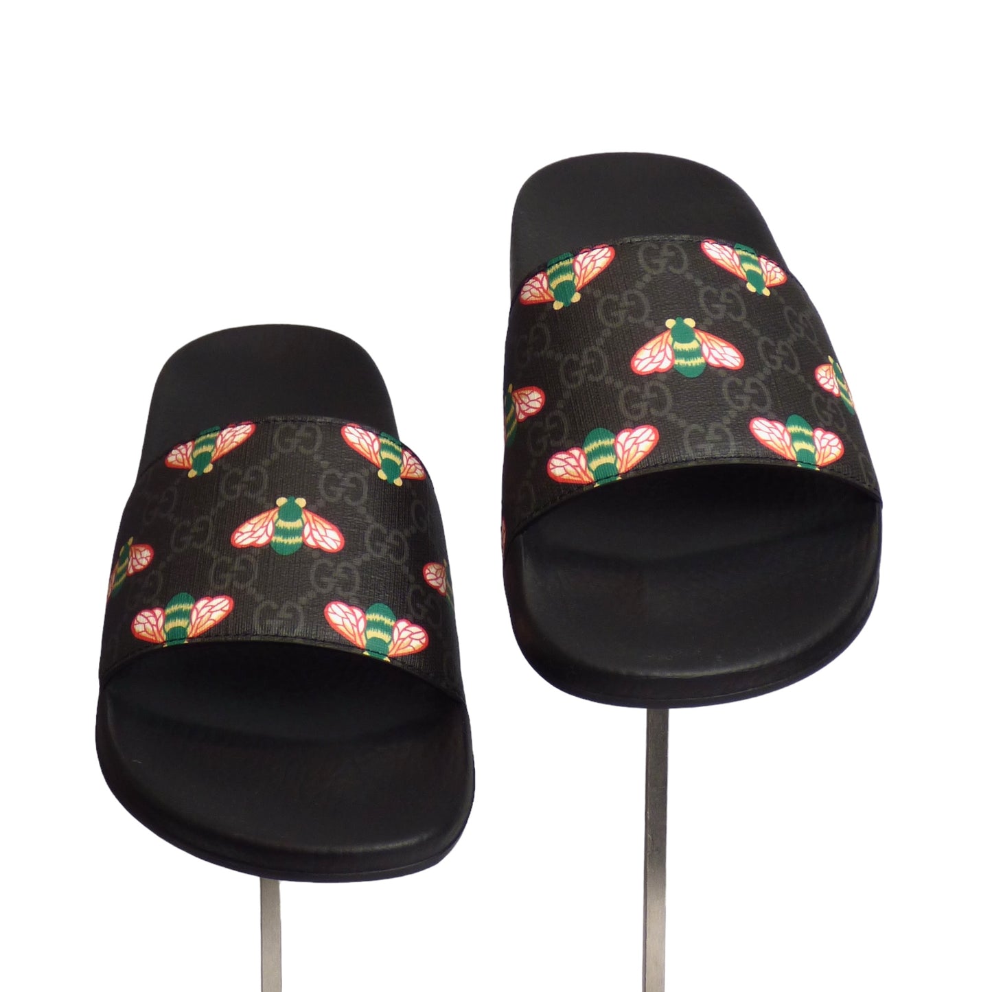 GUCCI- NIB Supreme H2O Bee Multi Black Sandal, Multiple Sizes Available