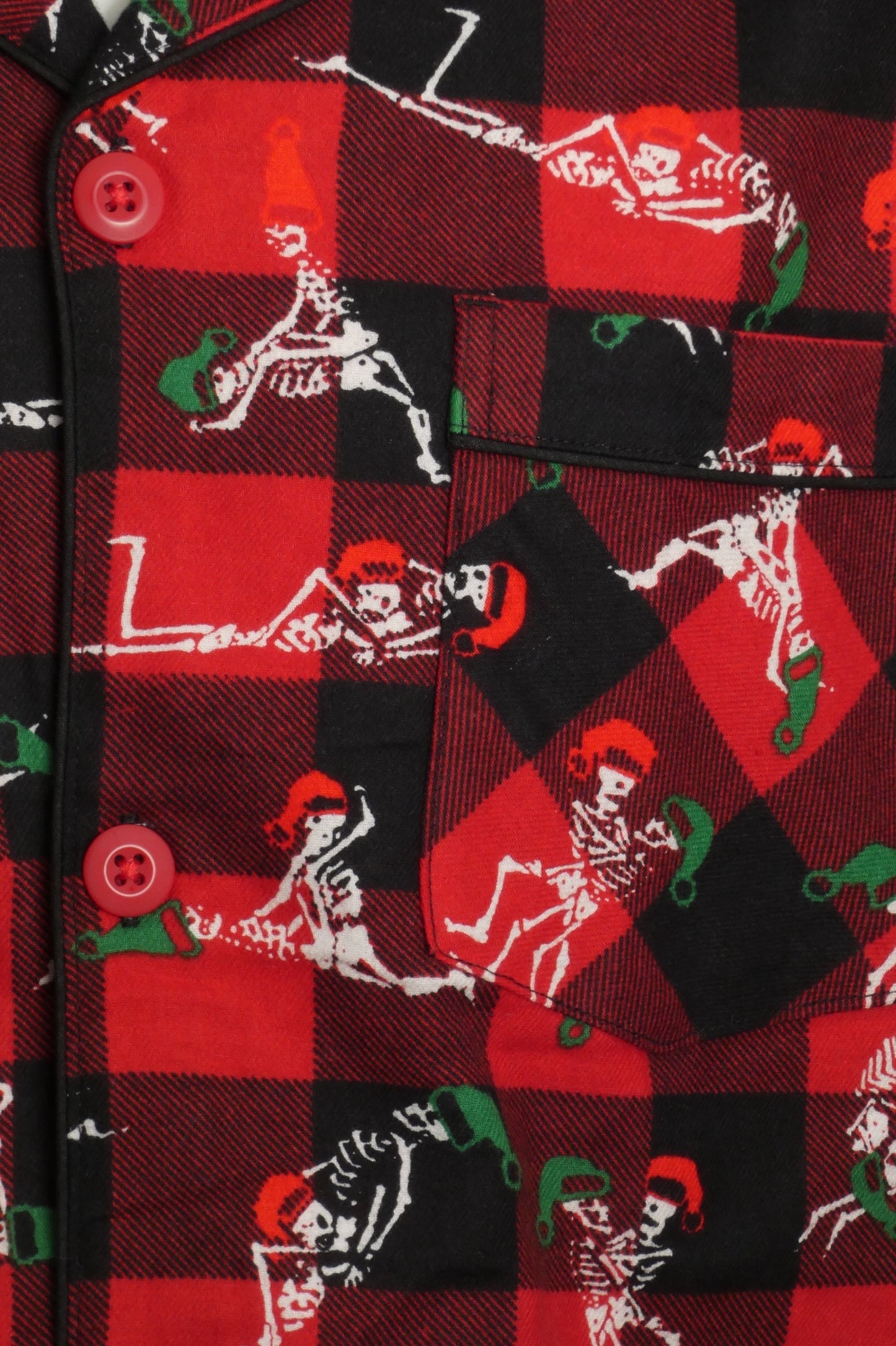 SUPREME- NWT 2025 Flannel Holiday Skeleton Pajamas, Size Large