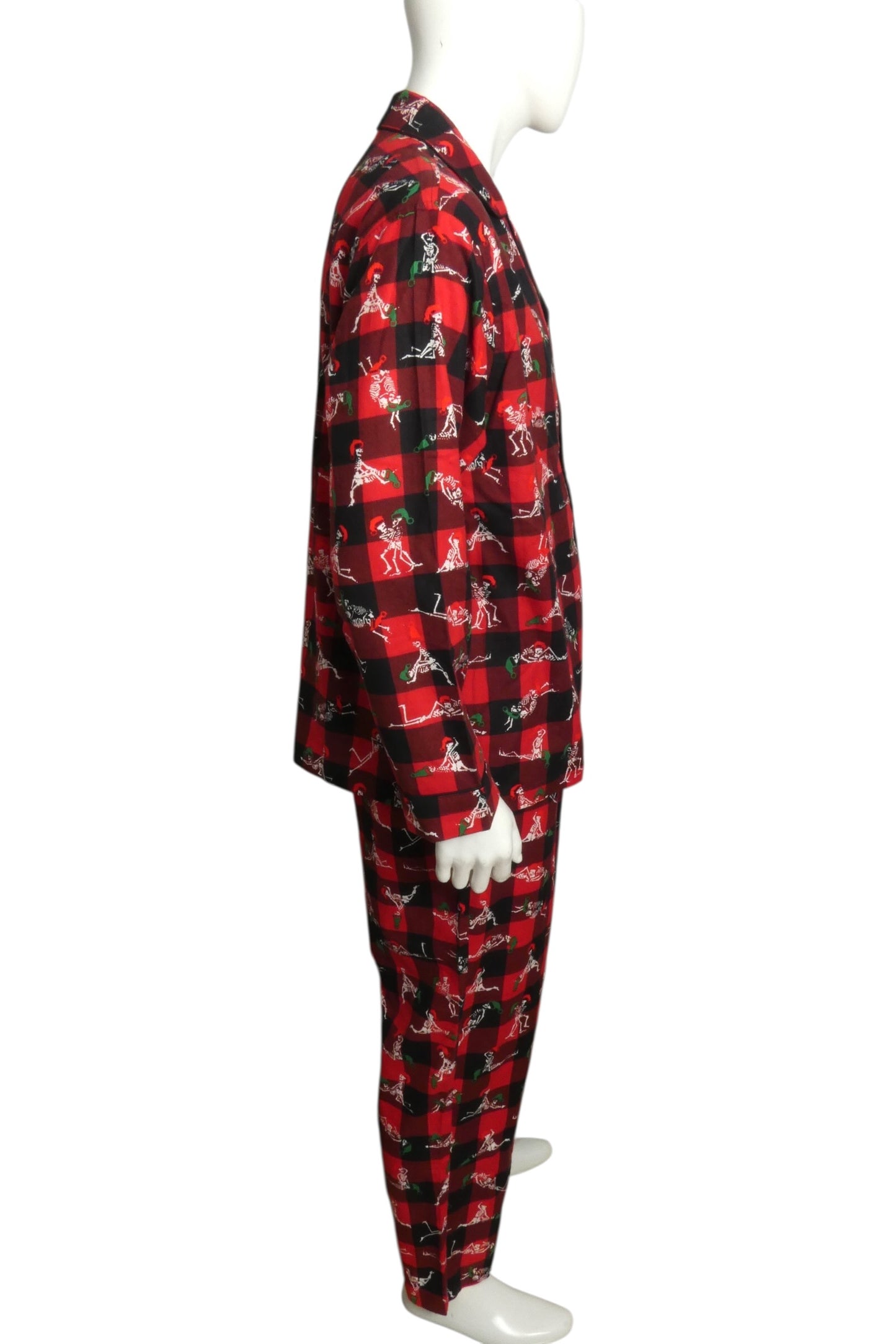 SUPREME- NWT 2025 Flannel Holiday Skeleton Pajamas, Size Large