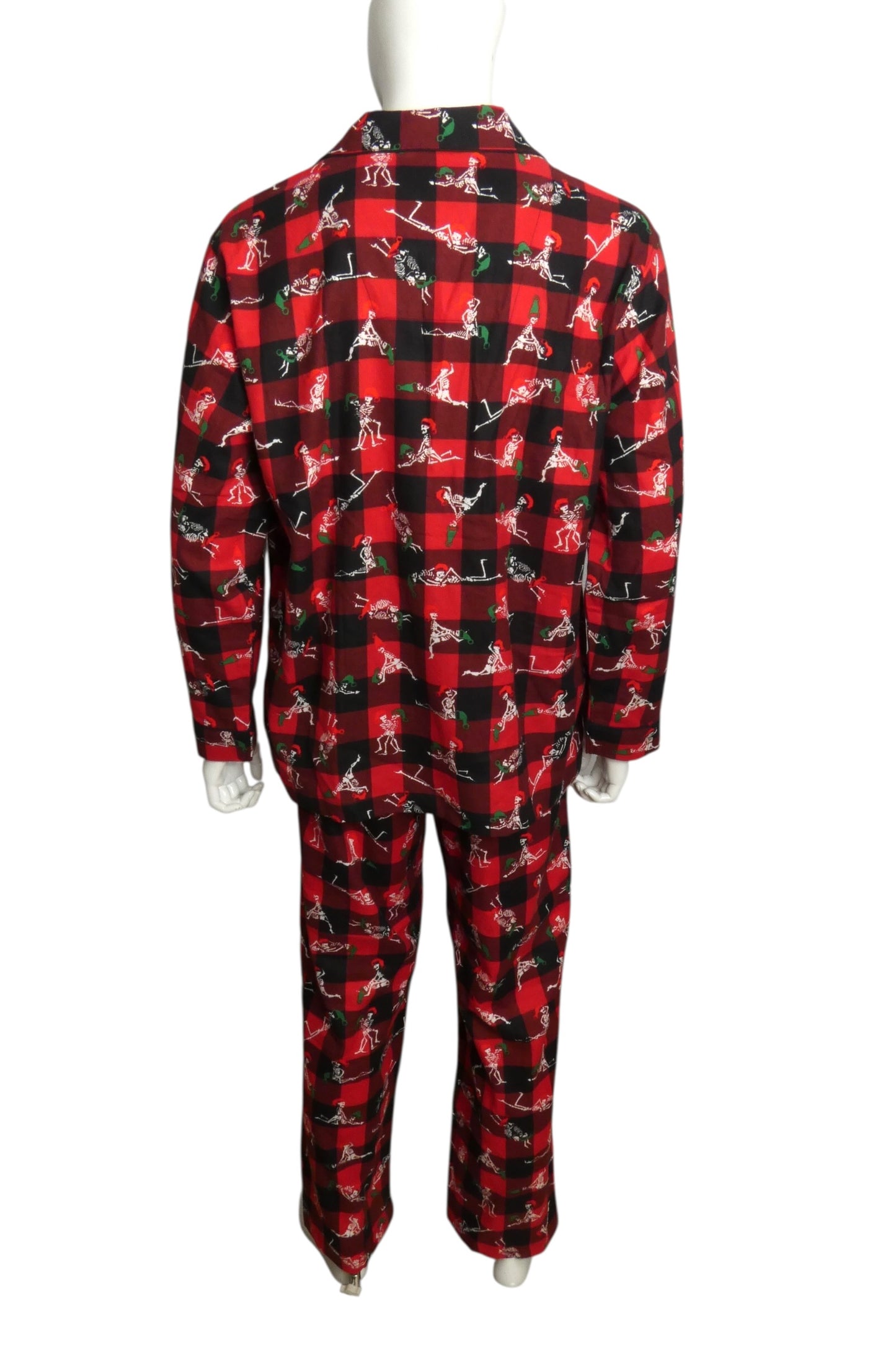 SUPREME- NWT 2025 Flannel Holiday Skeleton Pajamas, Size Large