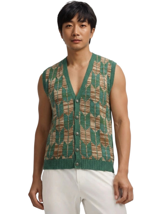 1970s Wool Vest, Size Medium