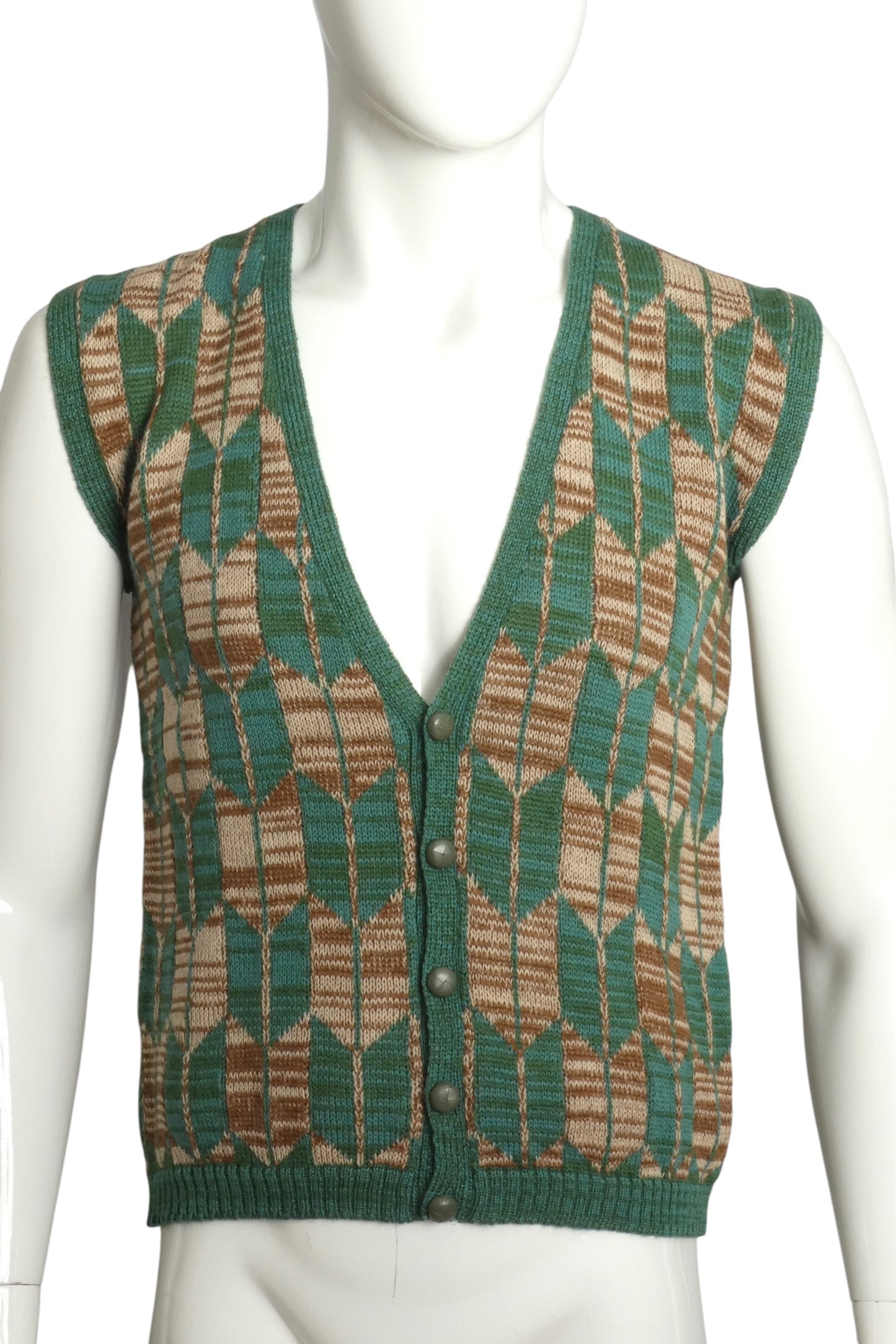 1970s Wool Vest, Size Medium
