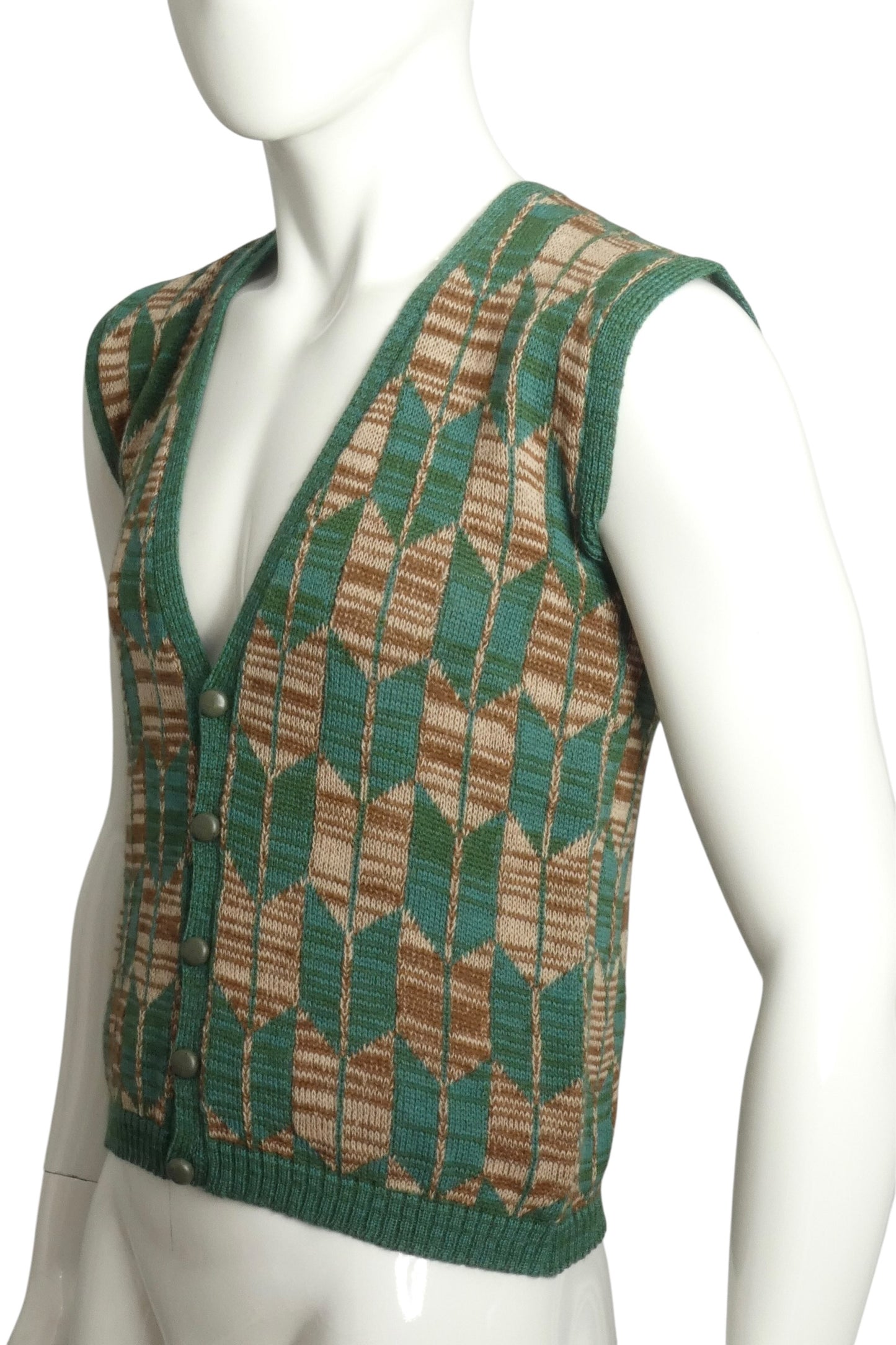 1970s Wool Vest, Size Medium