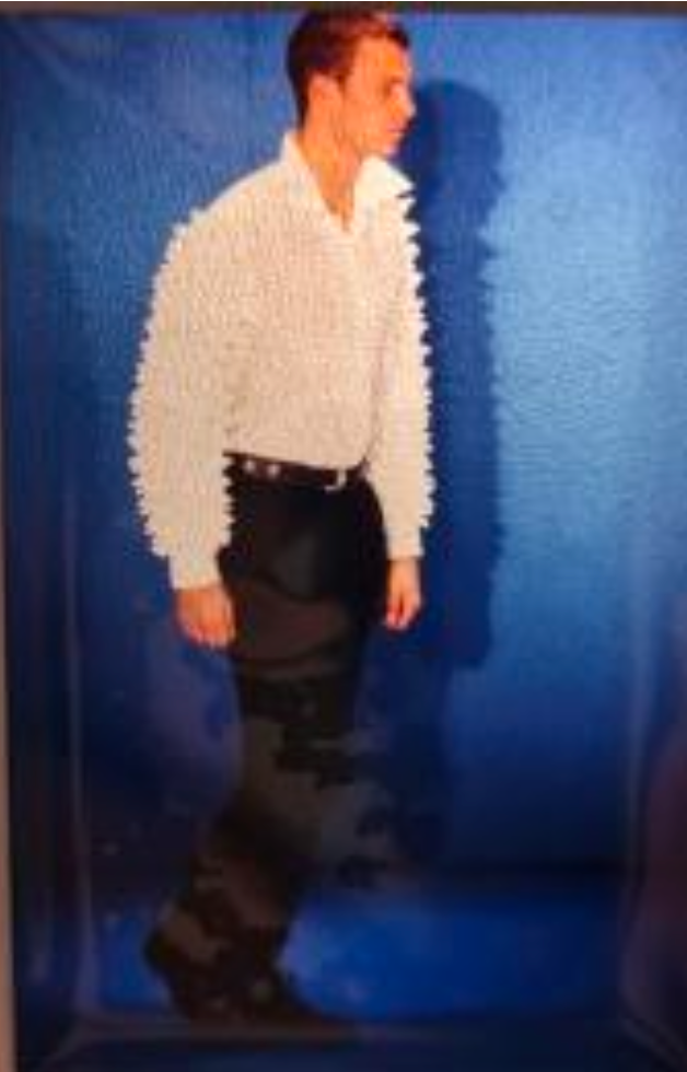 1994 White Plisse Shirt, Size Large