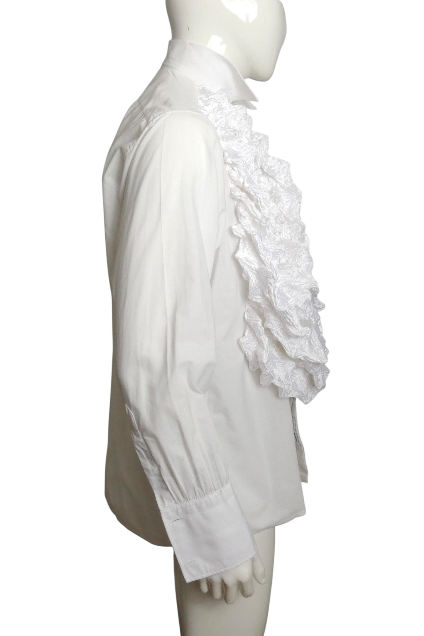 1994 White Plisse Shirt, Size Large