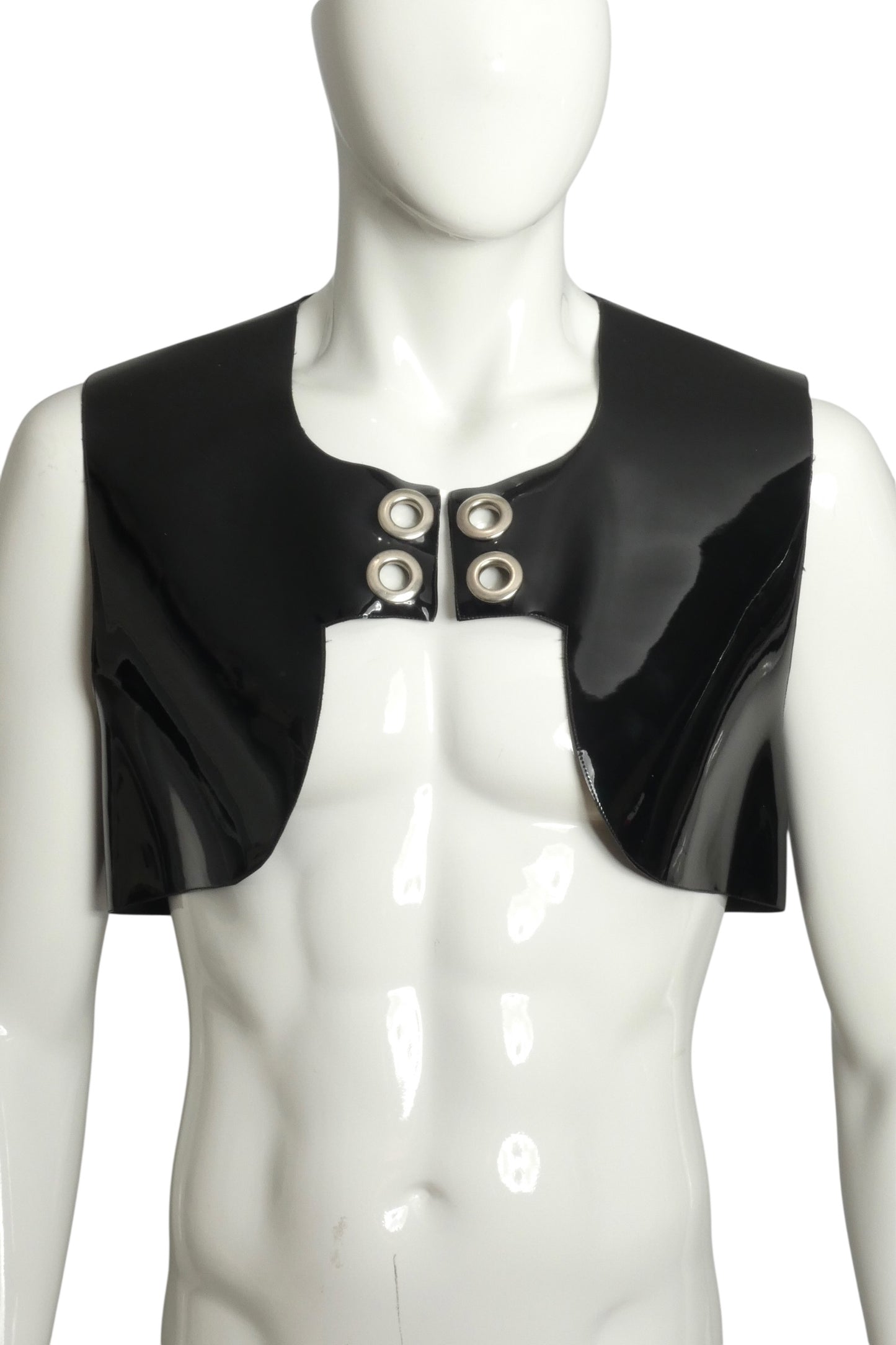 1994 Black Patent Vest, Size Medium