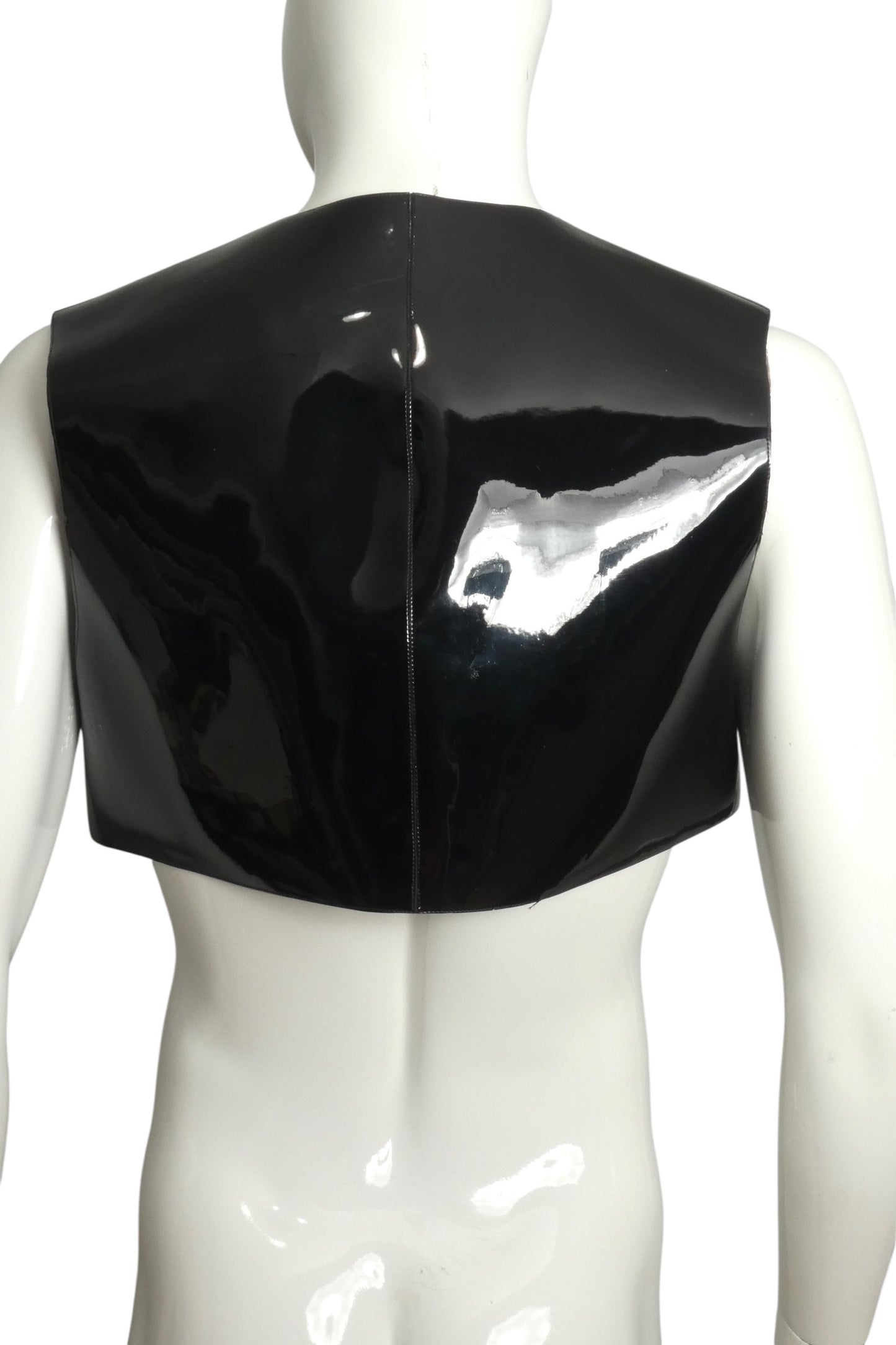 1994 Black Patent Vest, Size Medium