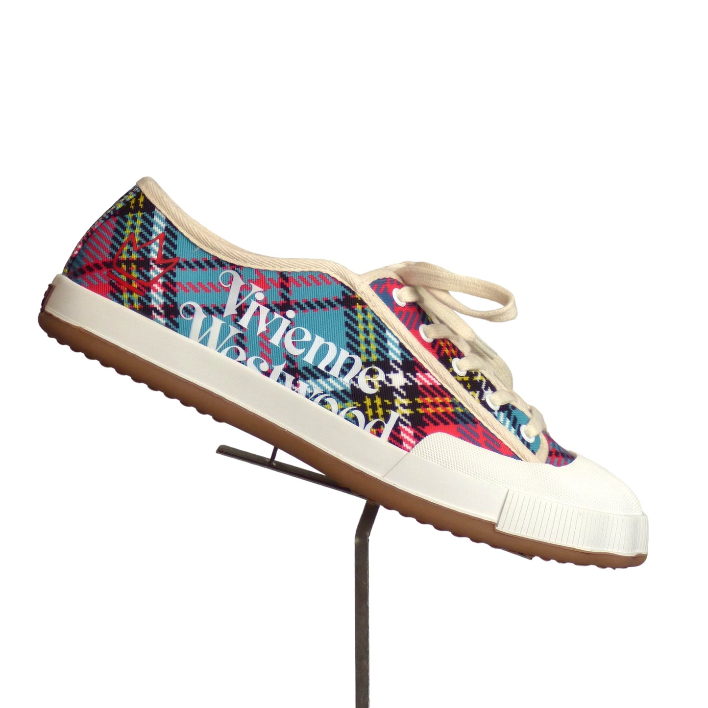 VIVIENNE WESTWOOD- NIB Macandy Tartan Animal Gym Shoe, Size 44