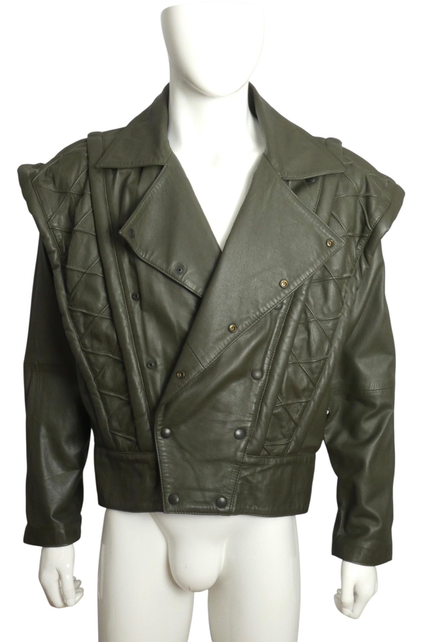 1990s Leather Coat, Size Large