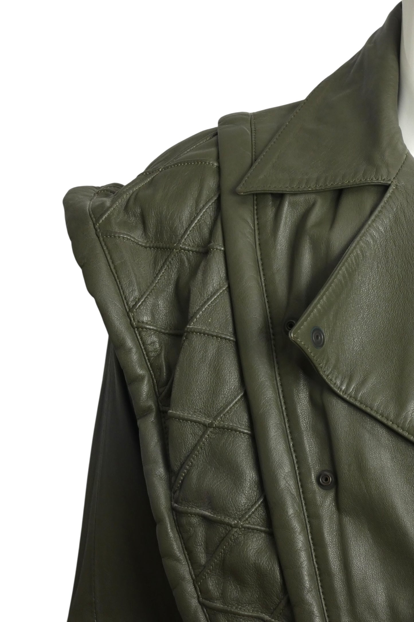 1990s Leather Coat, Size Large