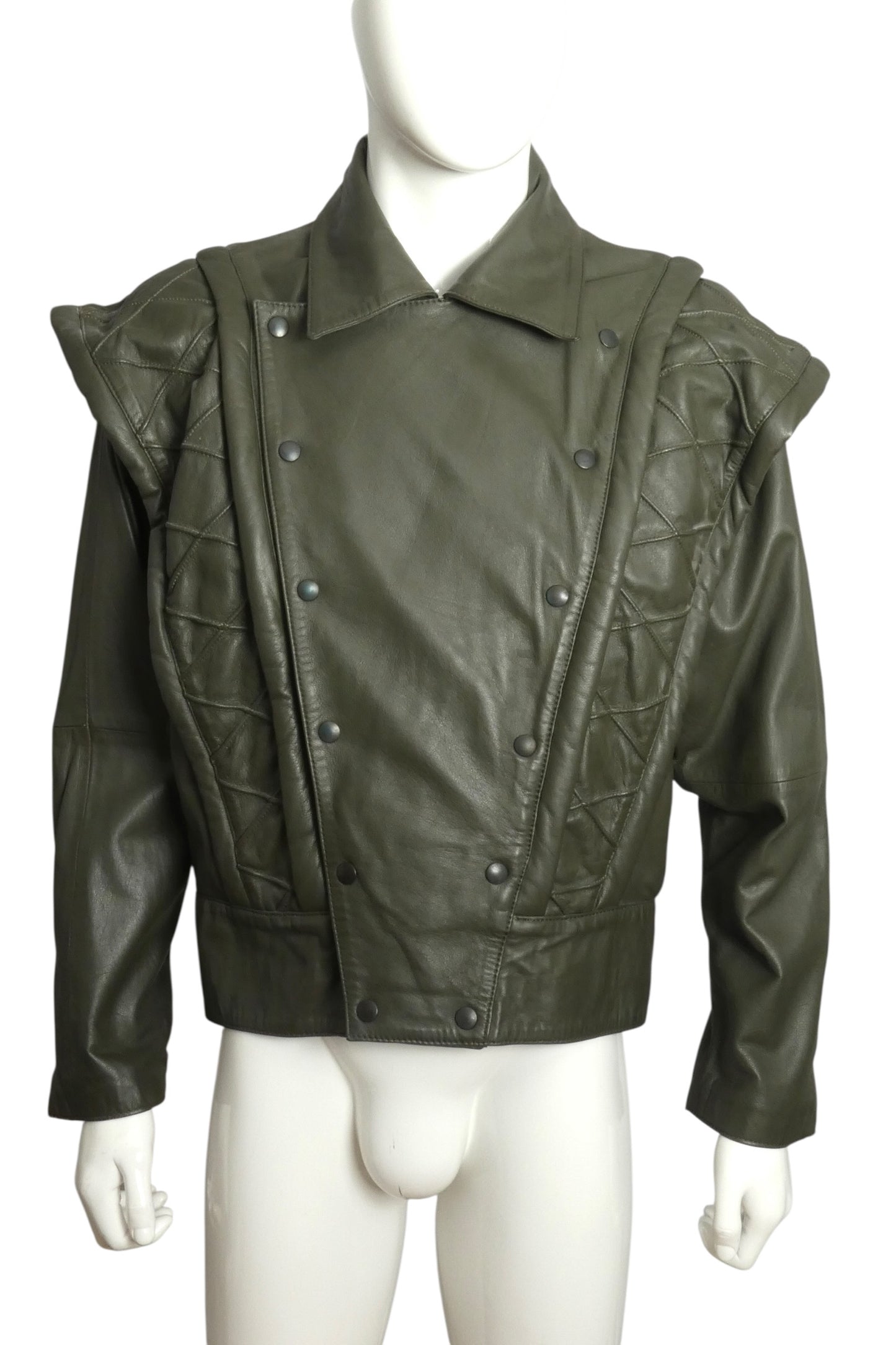 1990s Leather Coat, Size Large
