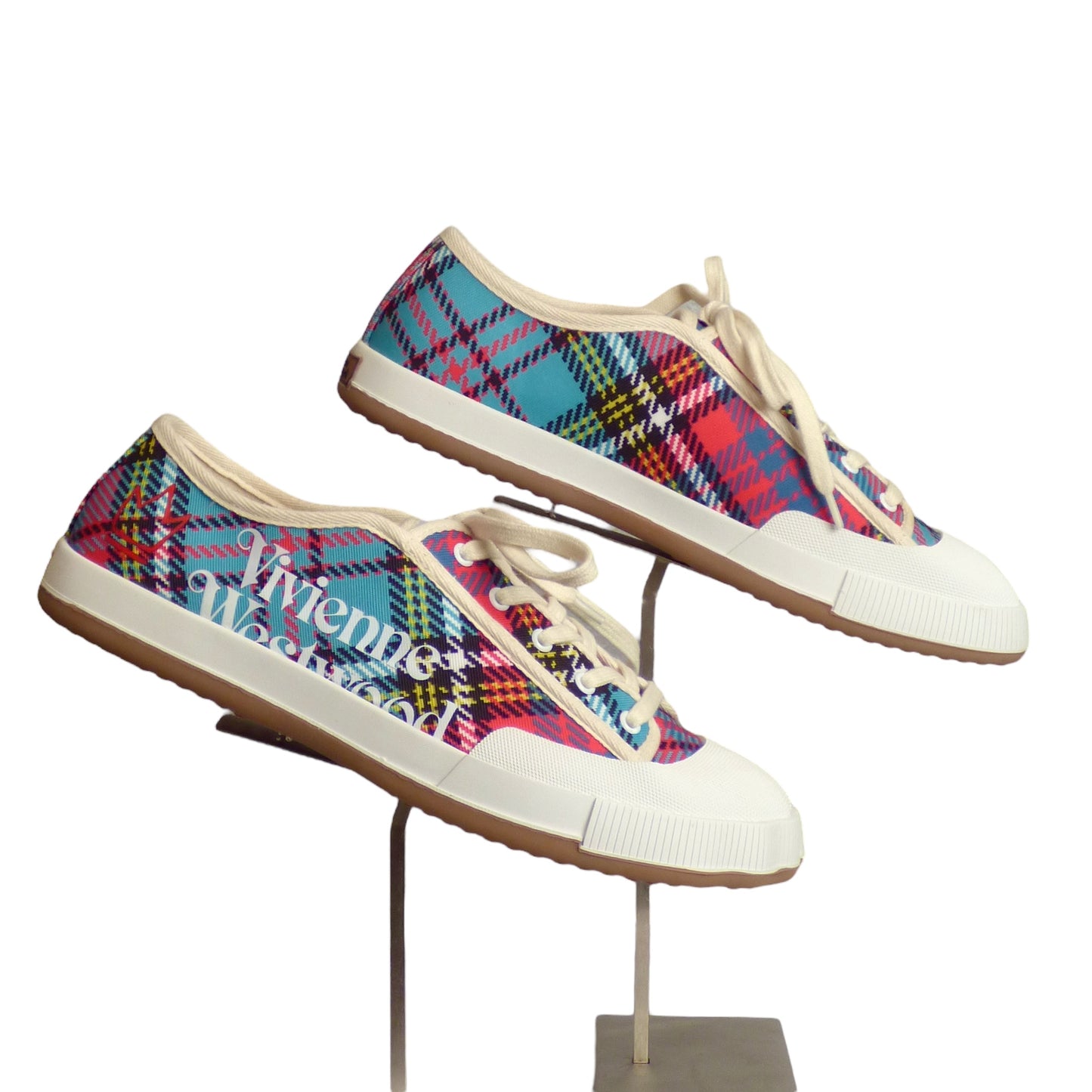 VIVIENNE WESTWOOD- NIB Macandy Tartan Animal Gym Shoe, Size 44