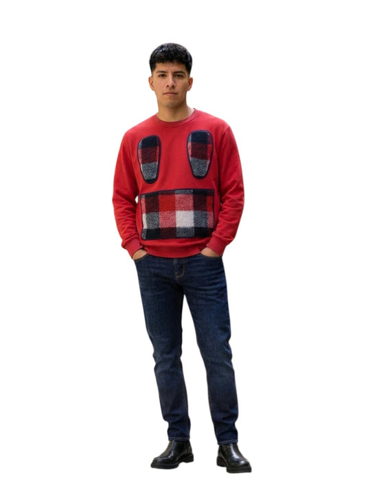 Cotton & Chenille Sweatshirt, Size XL