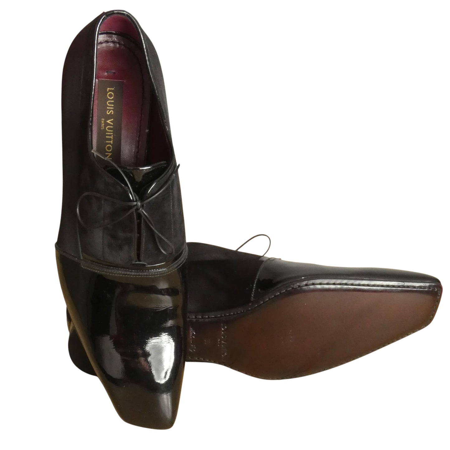 Suede & Patent Oxfords, Size US 11