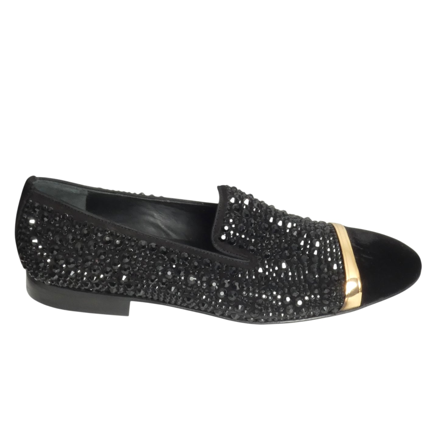 Crystal Cap Toe Slippers, Size 13